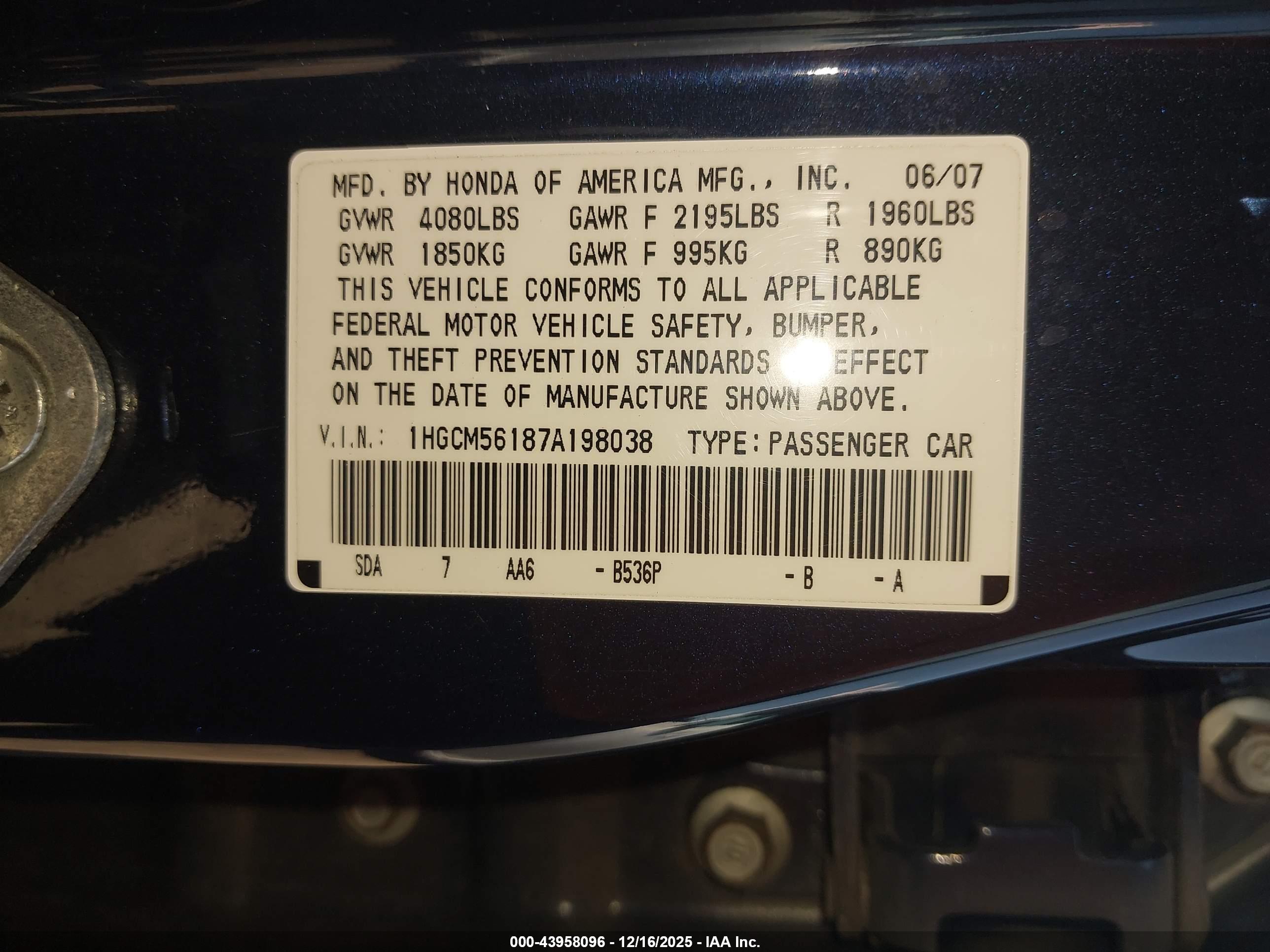 HONDA ACCORD image 9