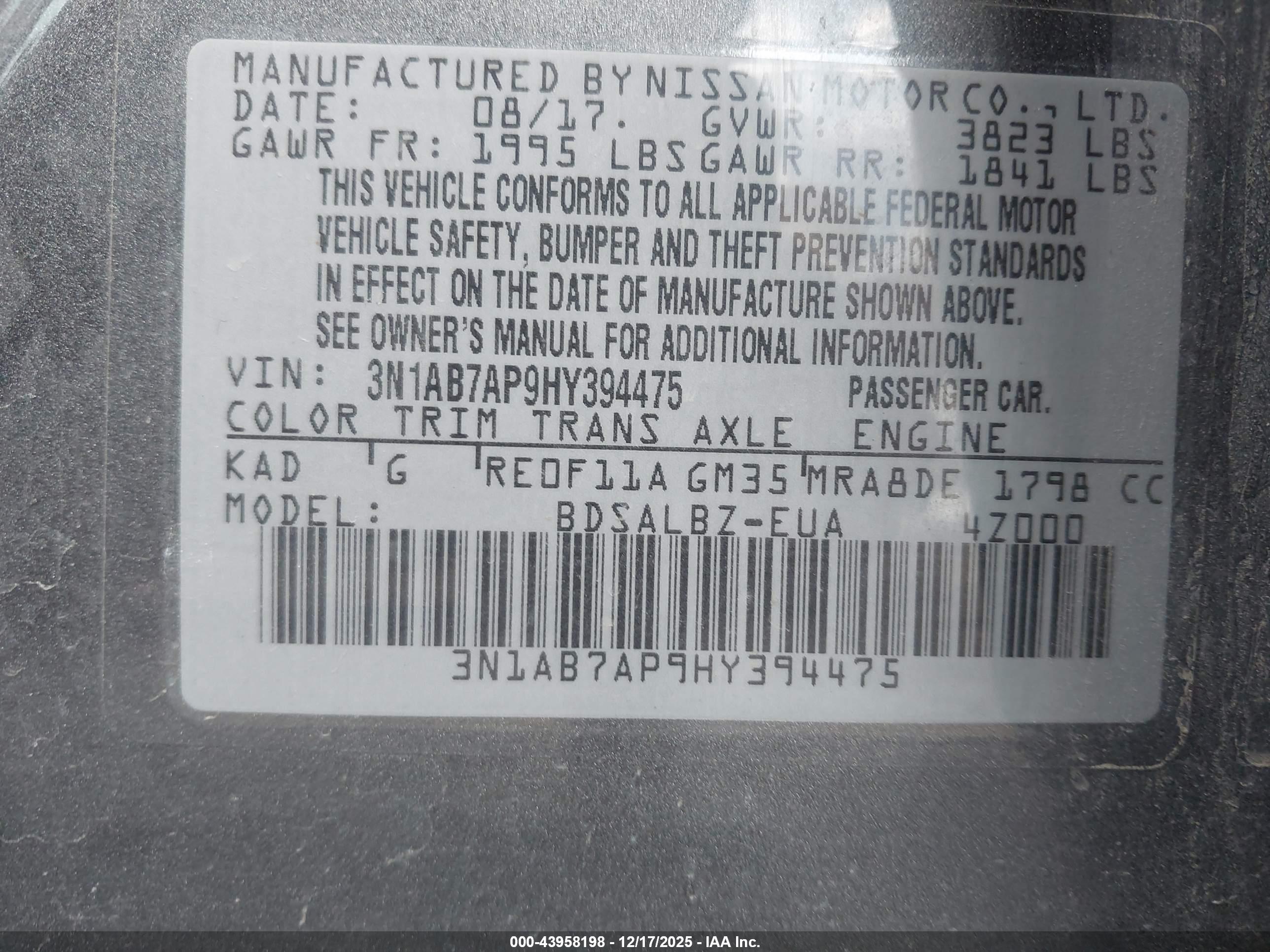 NISSAN SENTRA image 9