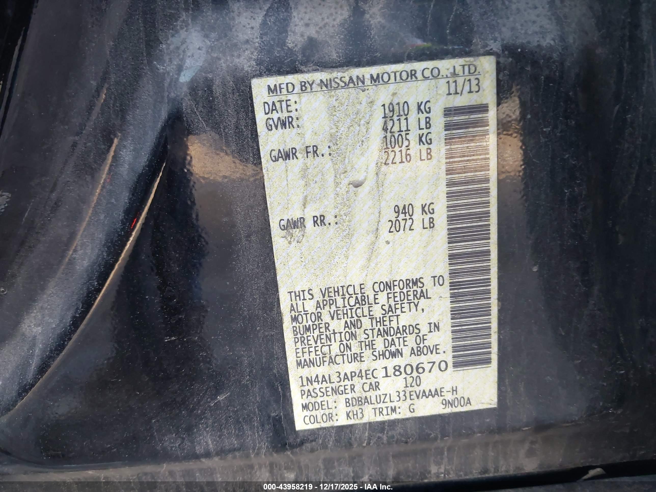 NISSAN ALTIMA image 9