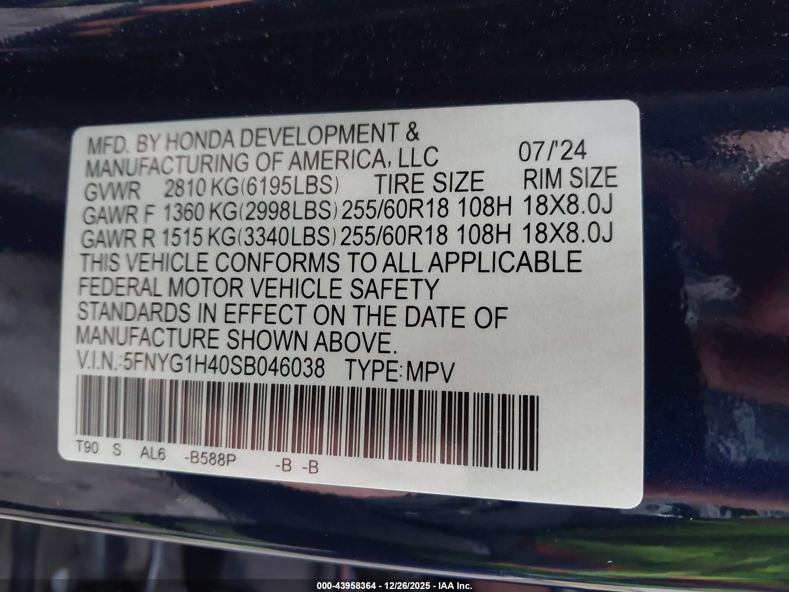 HONDA PILOT image 9