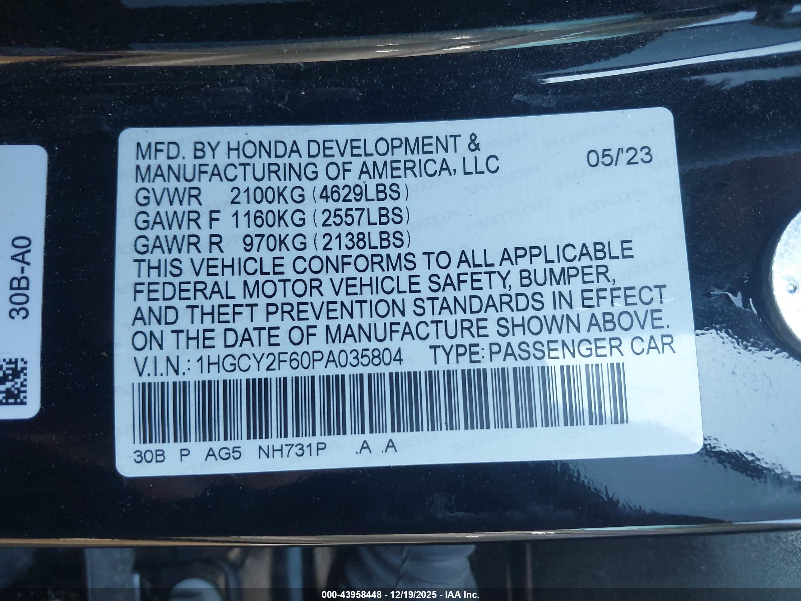 HONDA ACCORD image 9