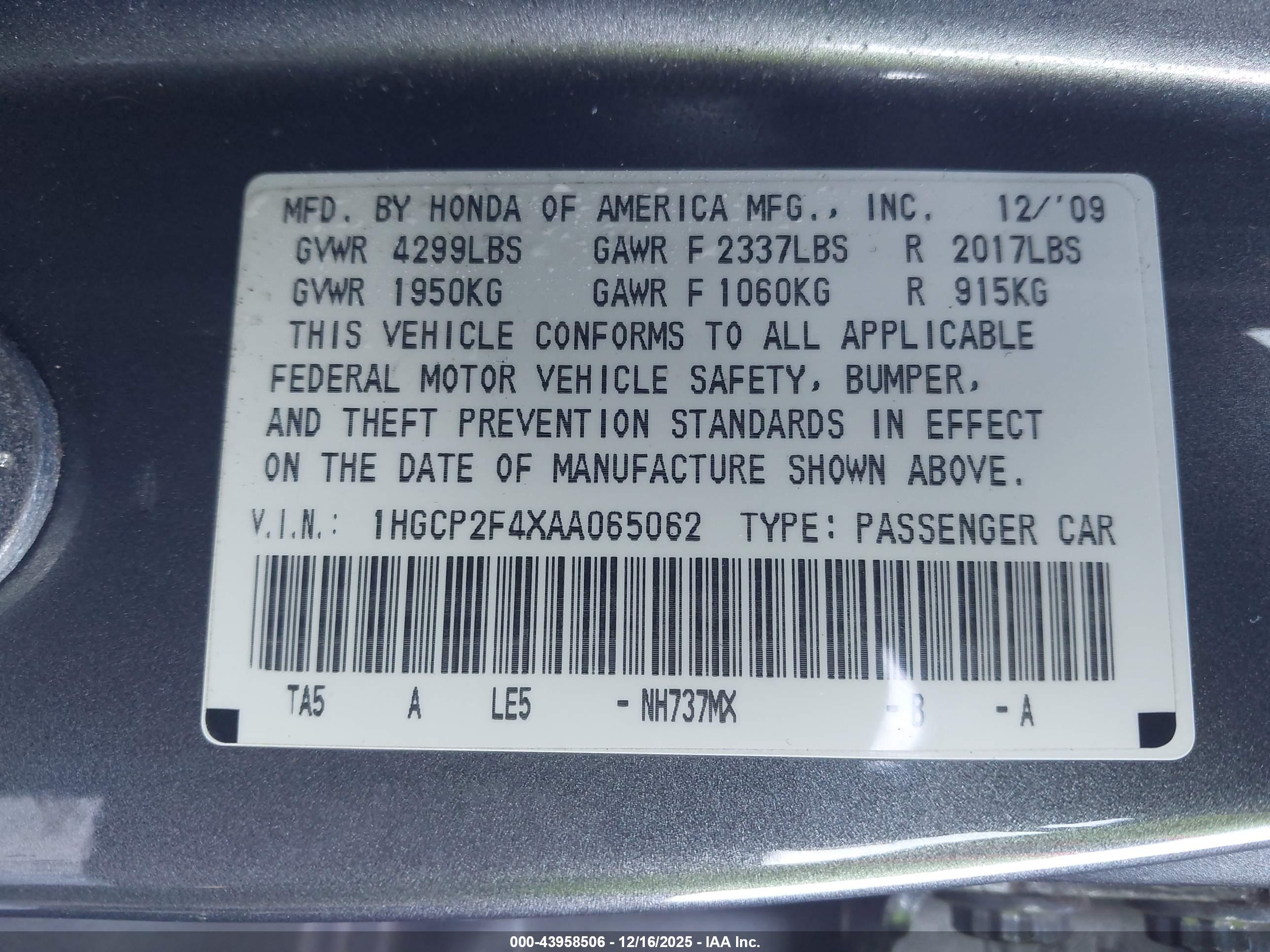 HONDA ACCORD image 9