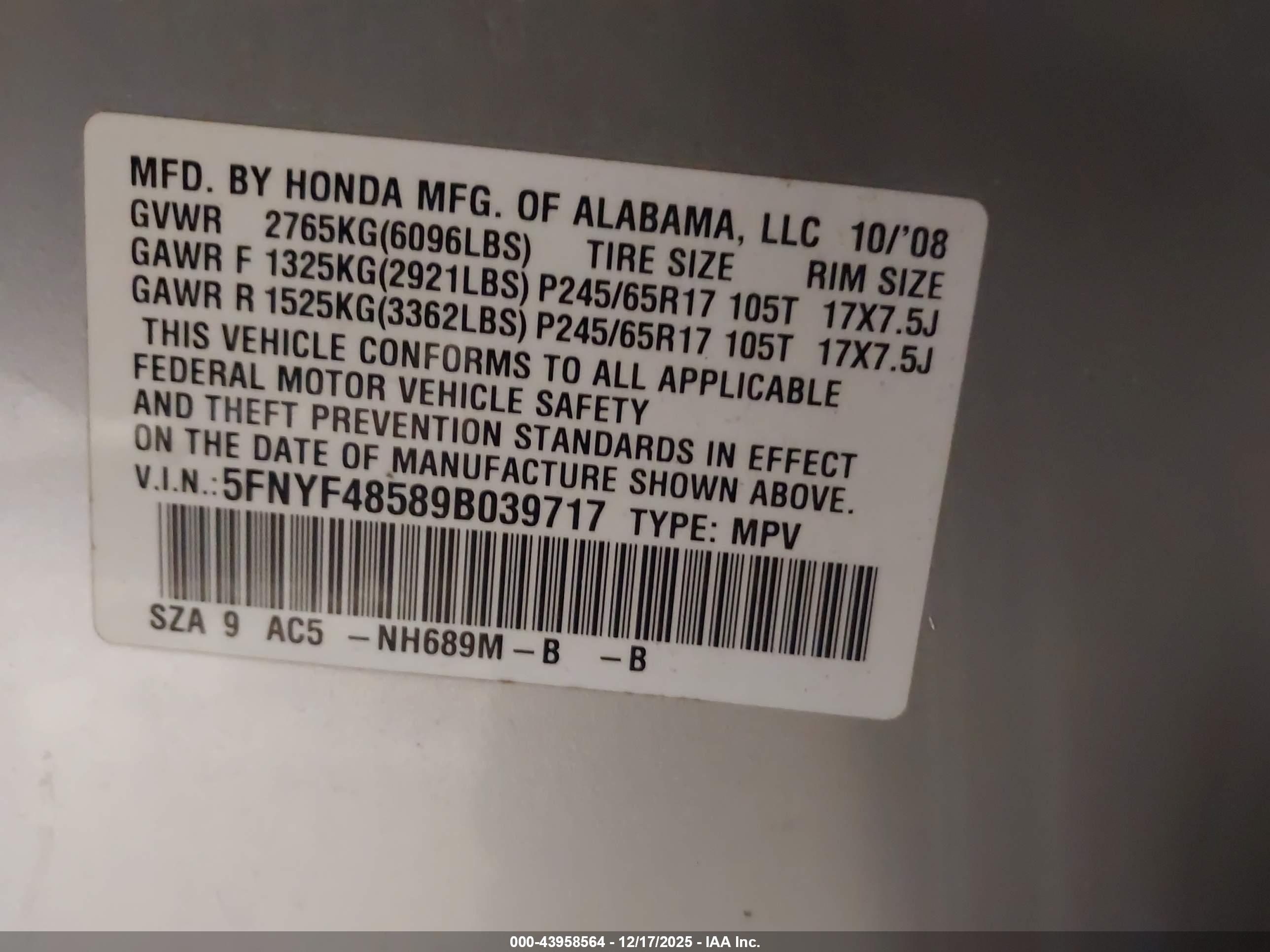 HONDA PILOT image 9