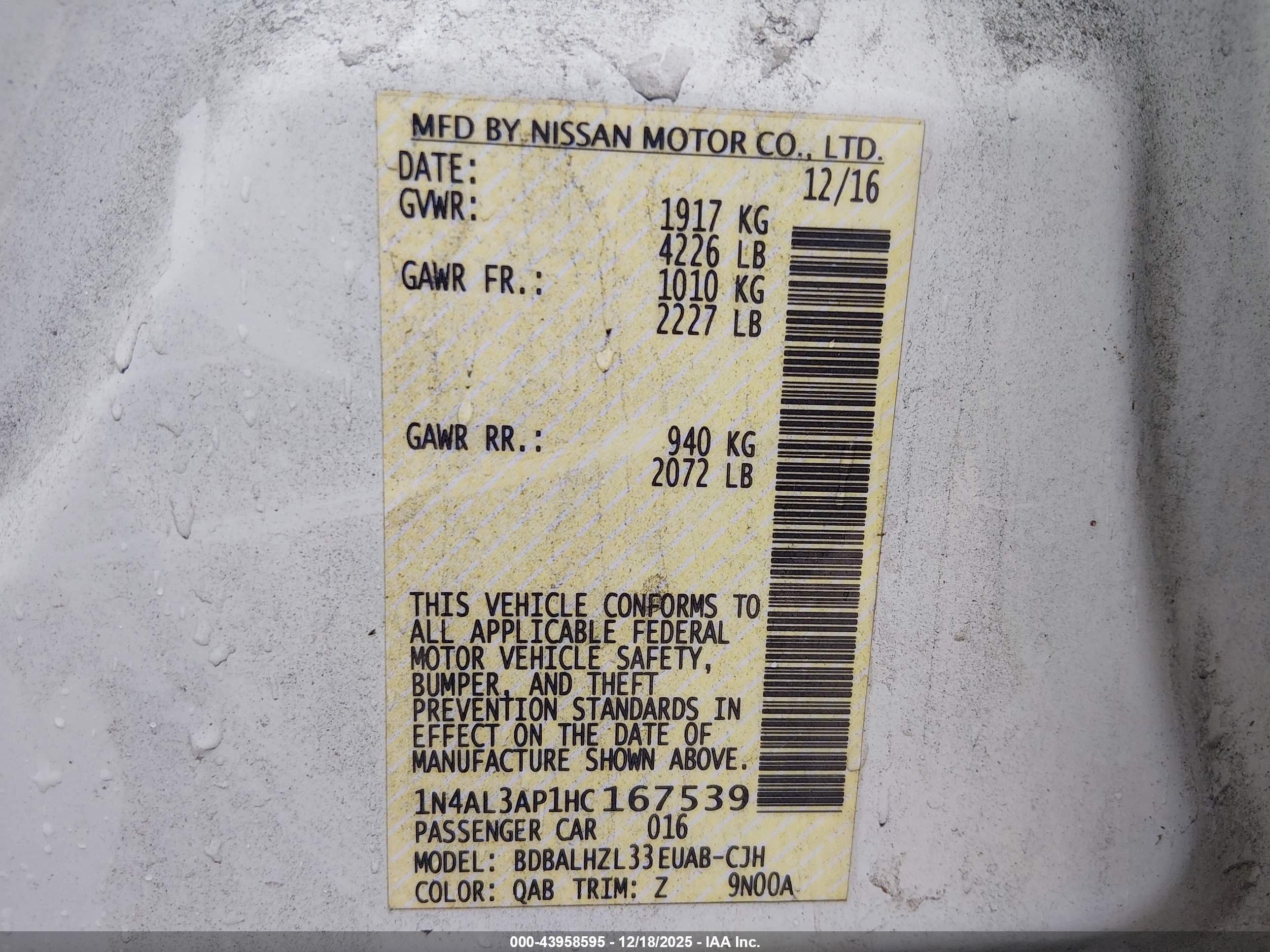 NISSAN ALTIMA image 9
