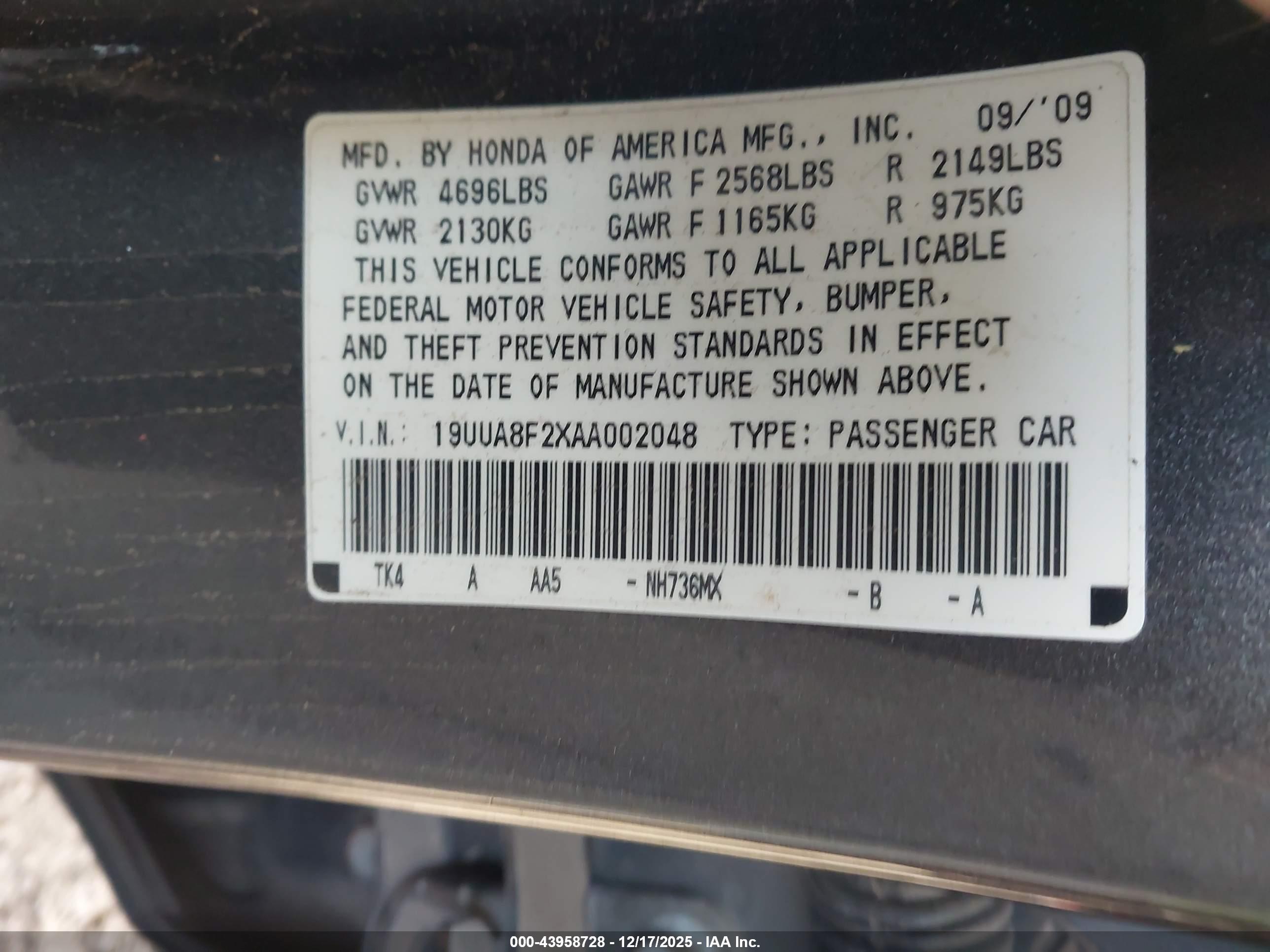 ACURA TL image 9