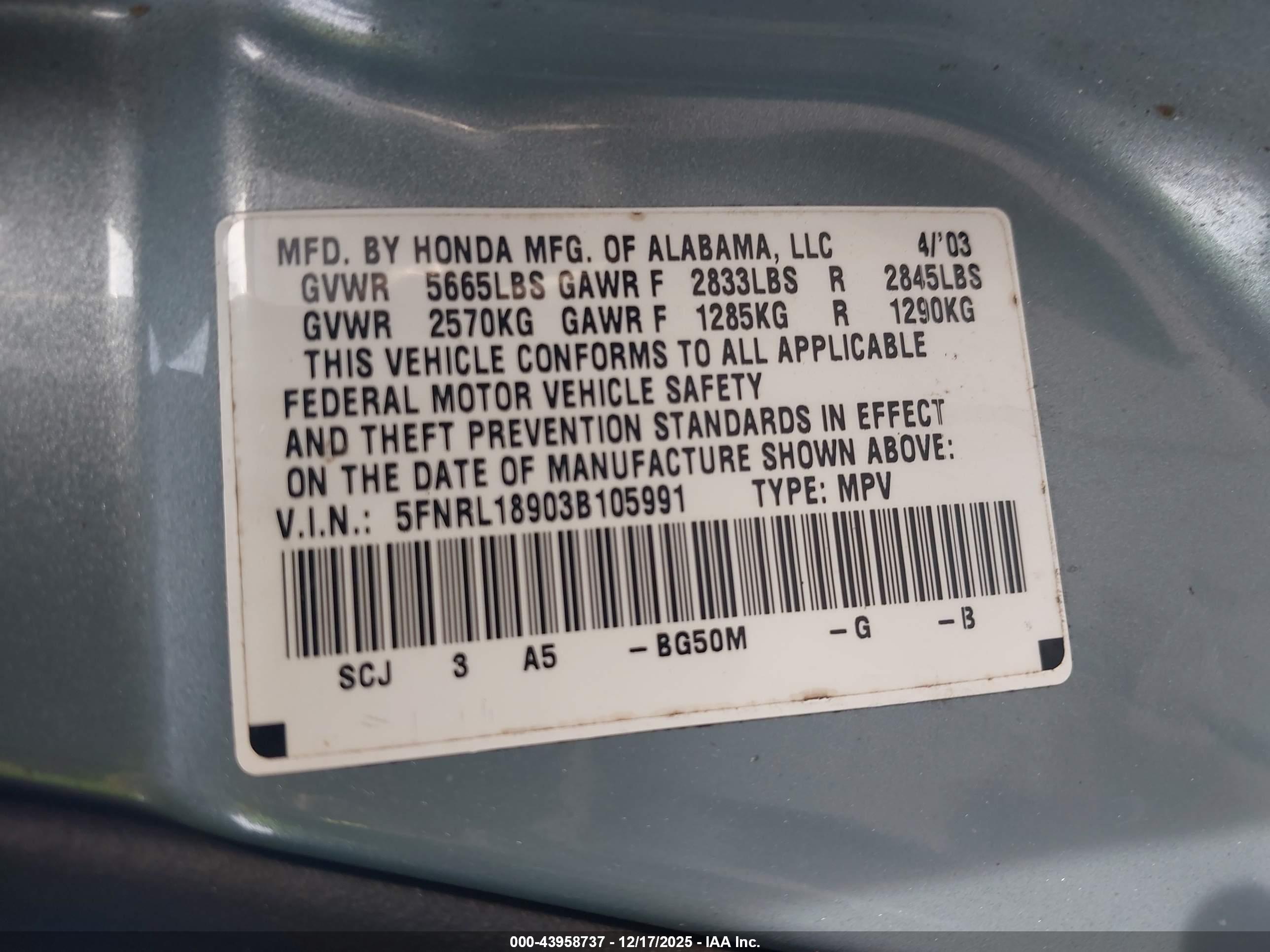 HONDA ODYSSEY image 9