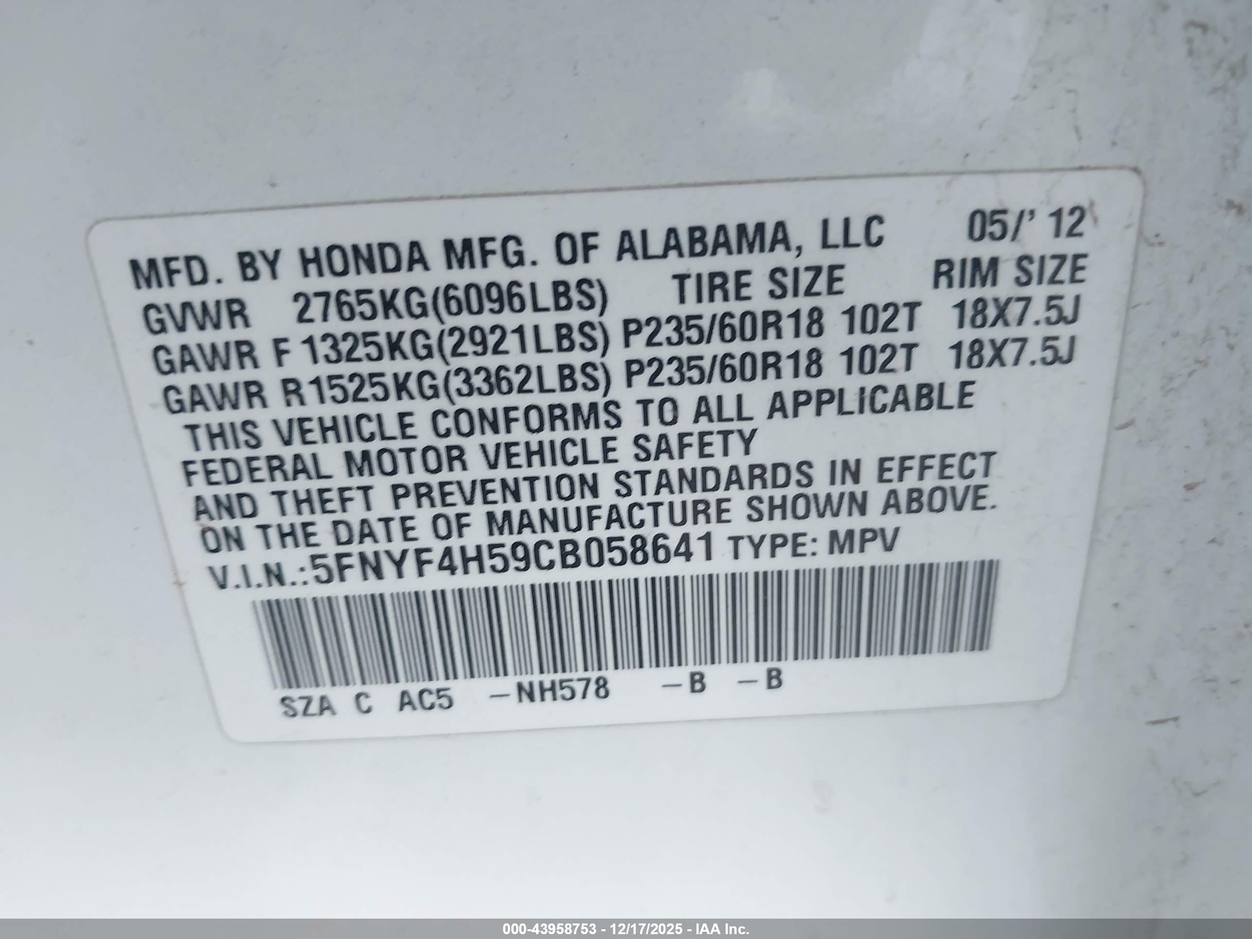 HONDA PILOT image 9
