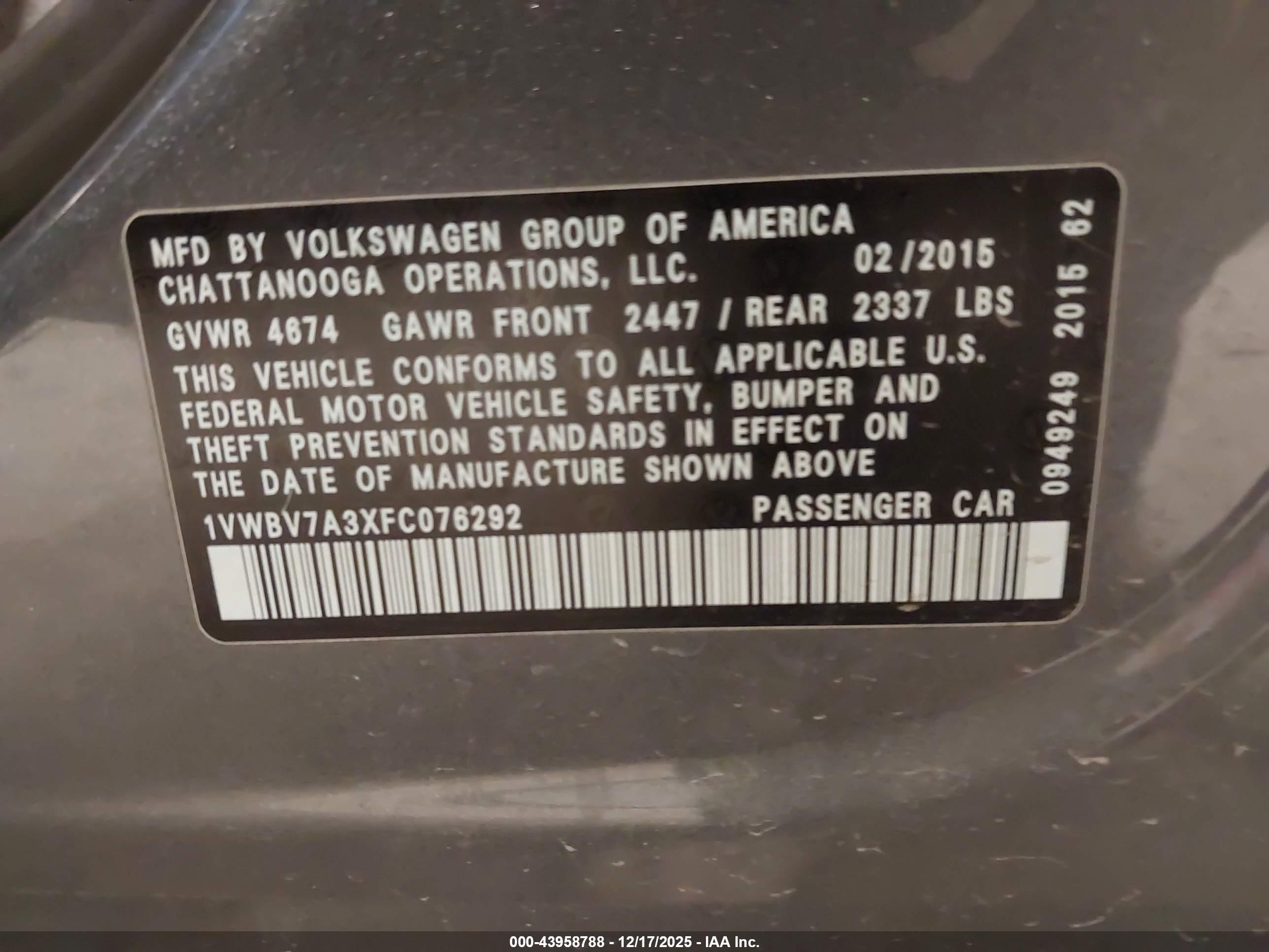 VOLKSWAGEN PASSAT image 9