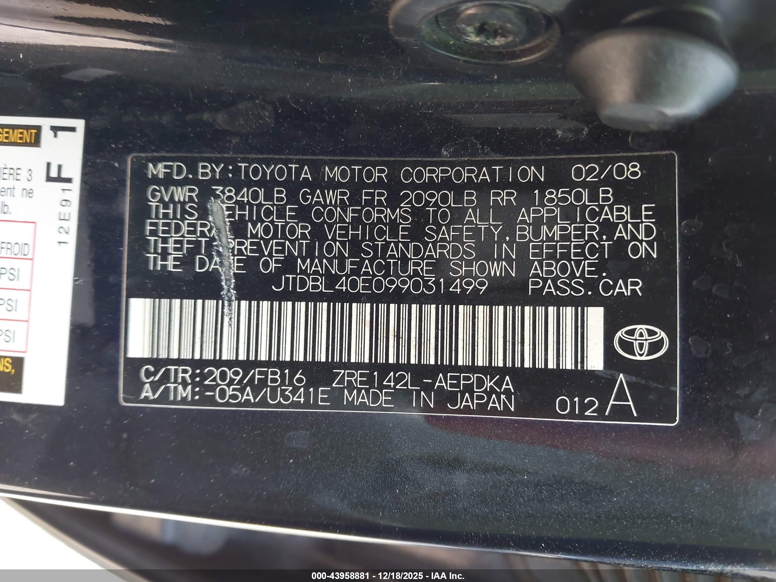 TOYOTA COROLLA image 9