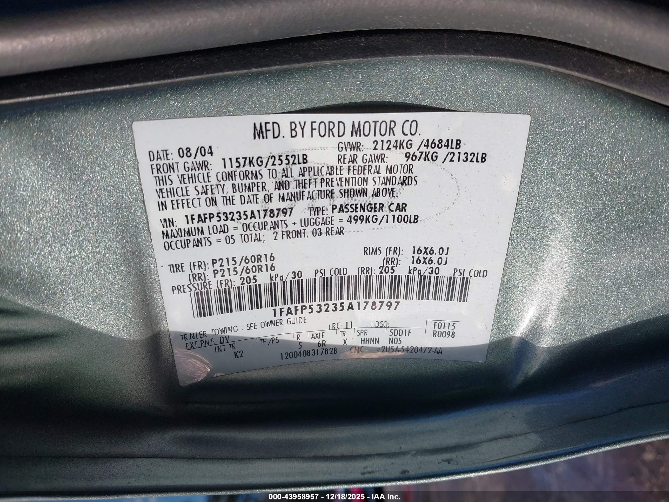 FORD TAURUS image 9