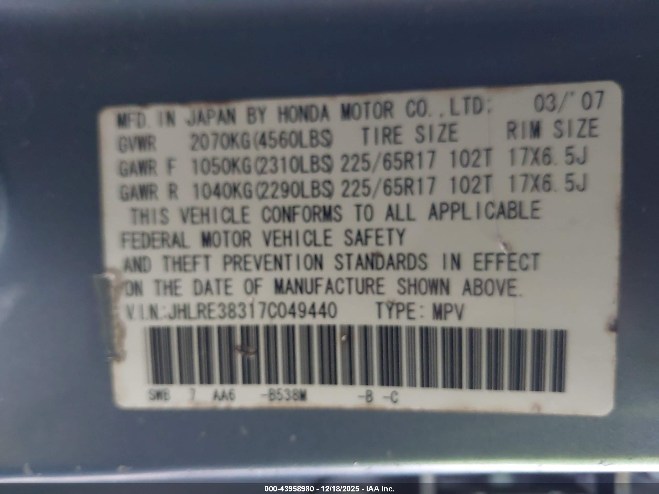 HONDA CR-V image 9