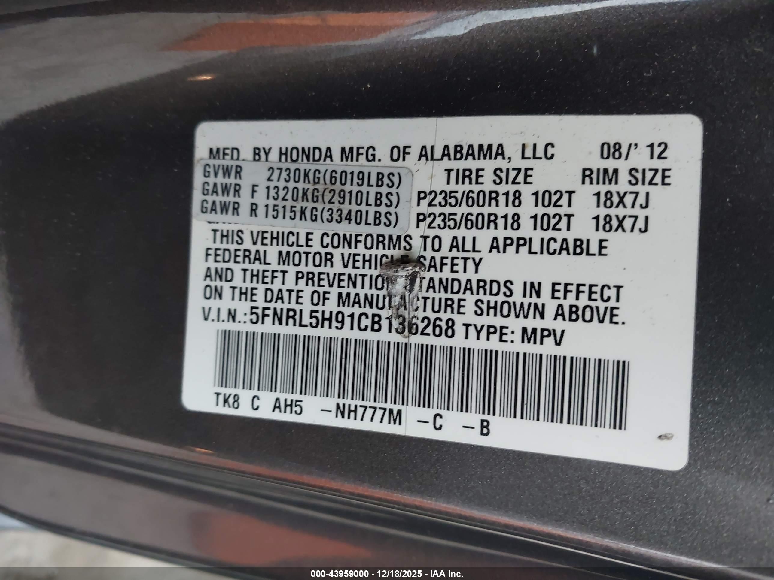 HONDA ODYSSEY image 9