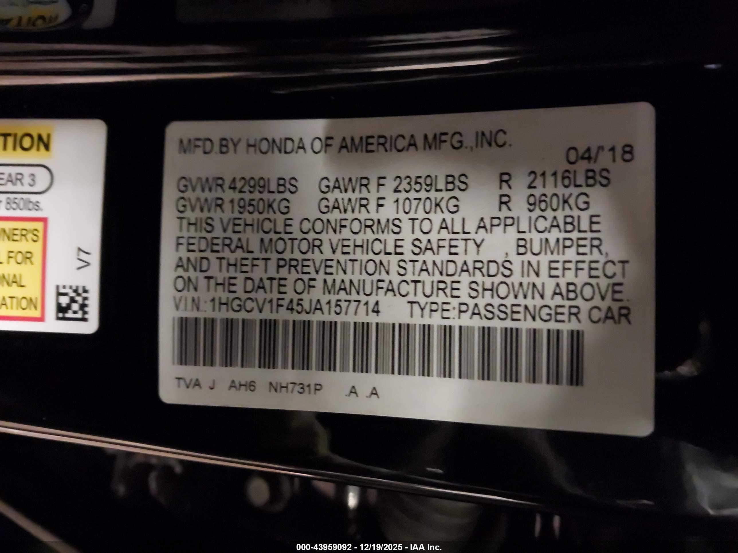 HONDA ACCORD image 9