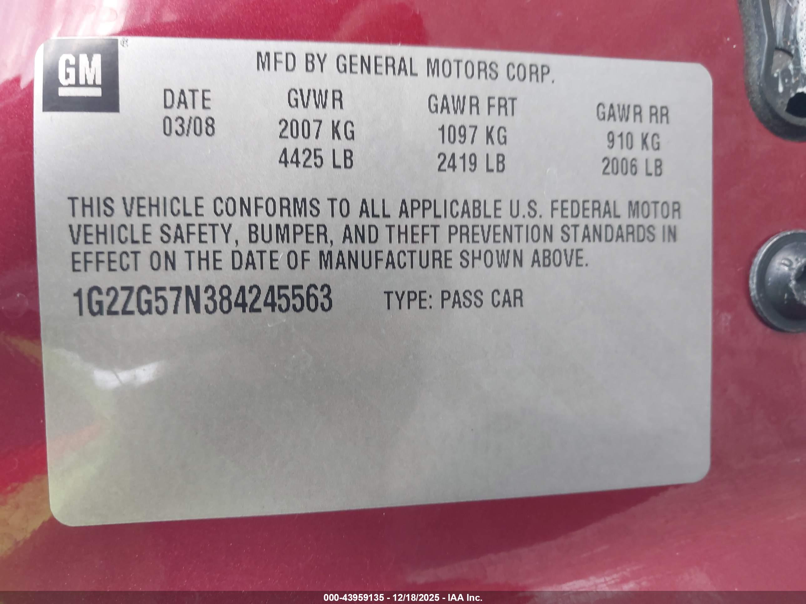 PONTIAC G6 image 9
