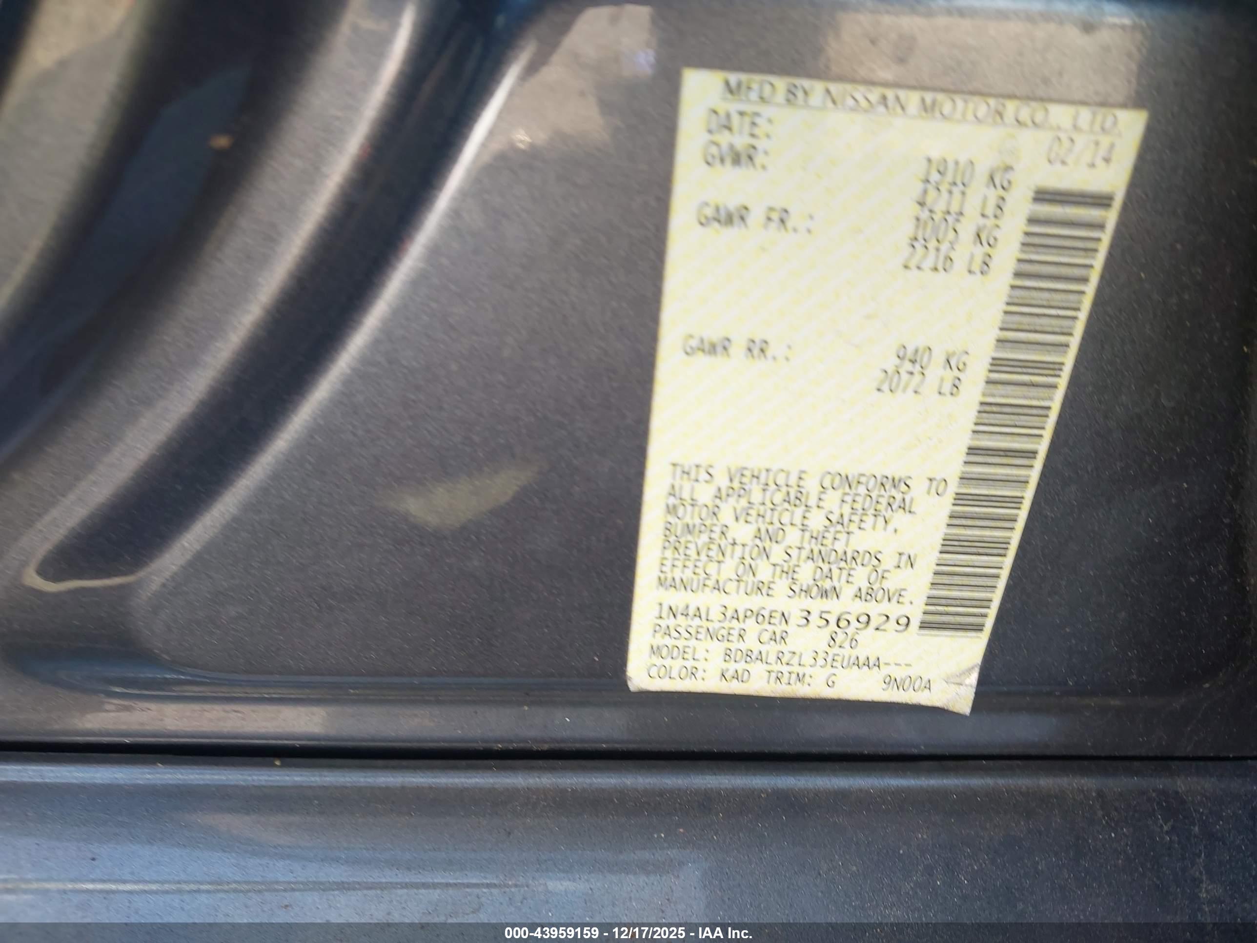 NISSAN ALTIMA image 9