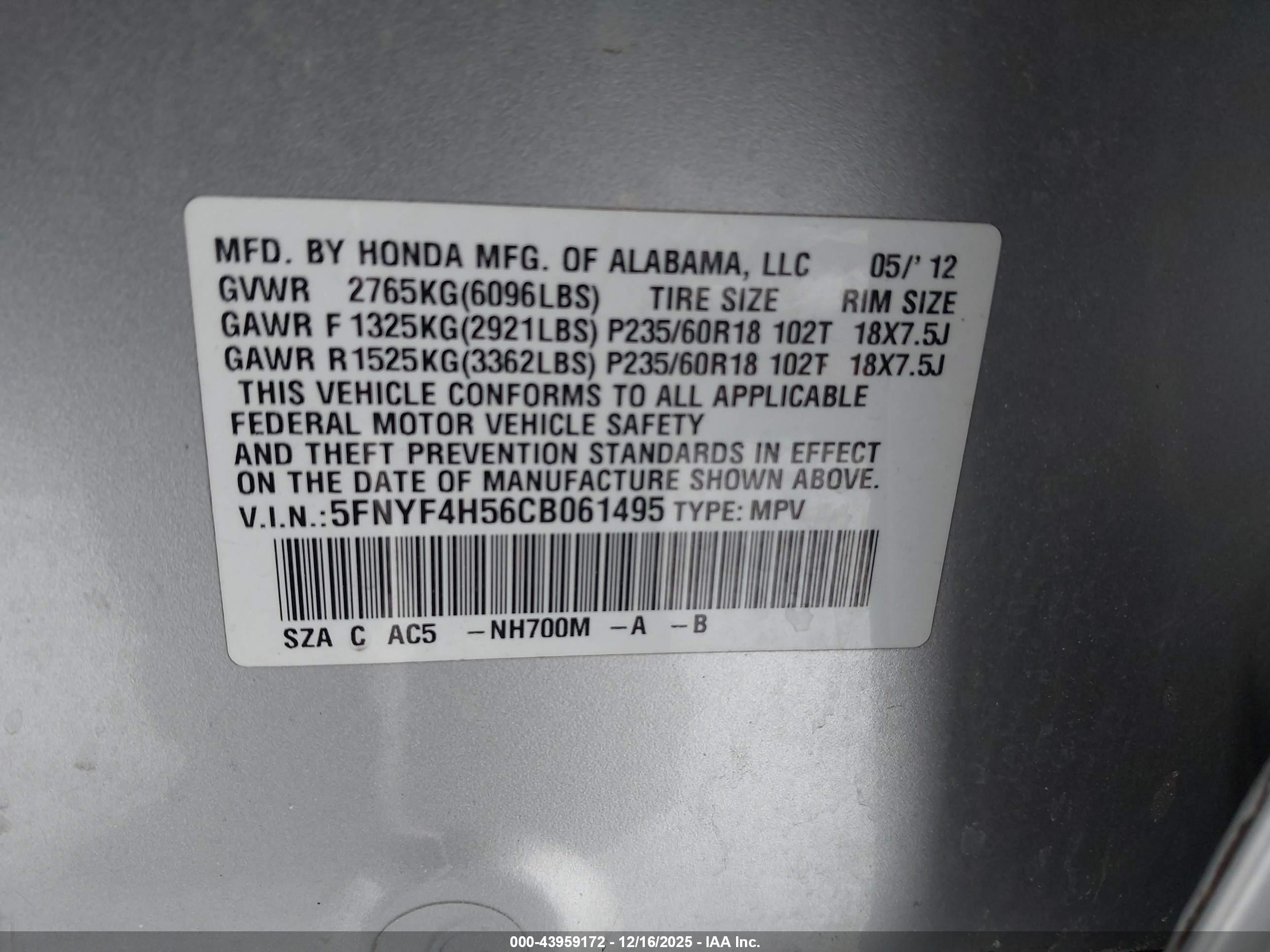 HONDA PILOT image 9