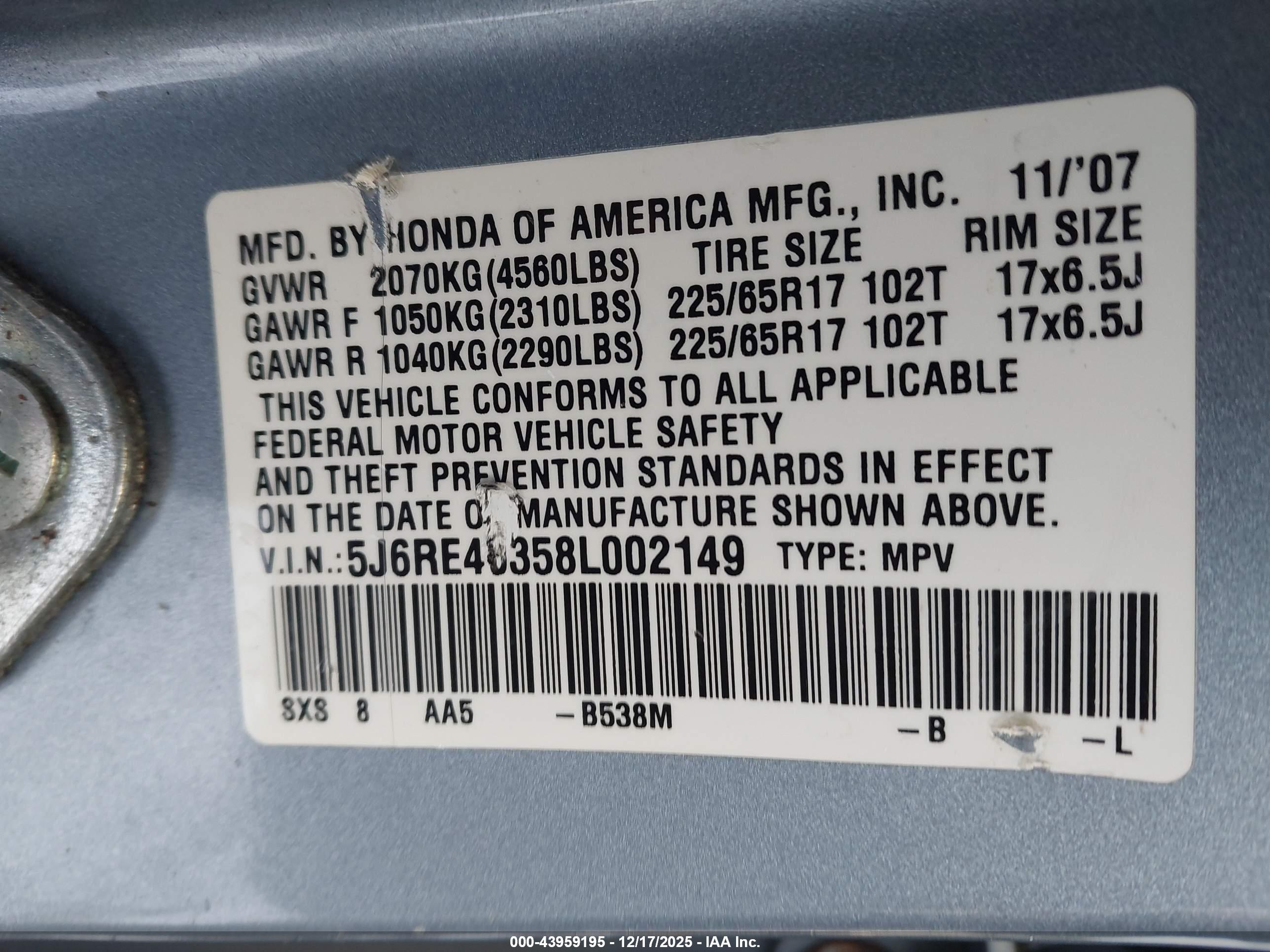 HONDA CR-V image 9