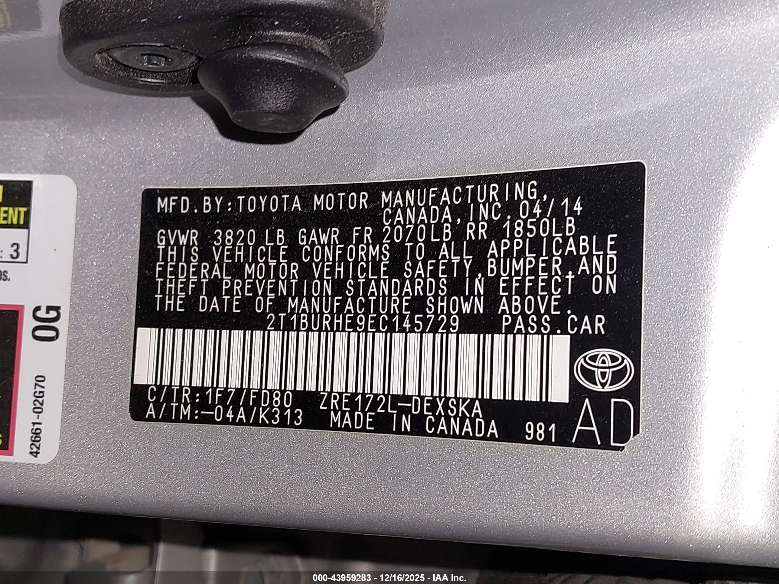 TOYOTA COROLLA image 9
