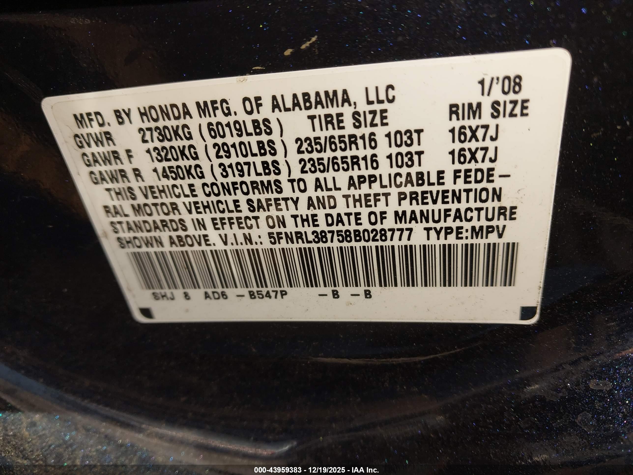HONDA ODYSSEY image 9