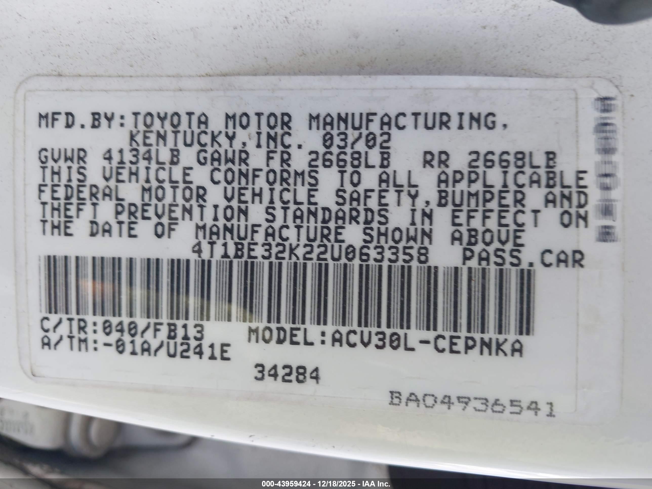 TOYOTA CAMRY image 9