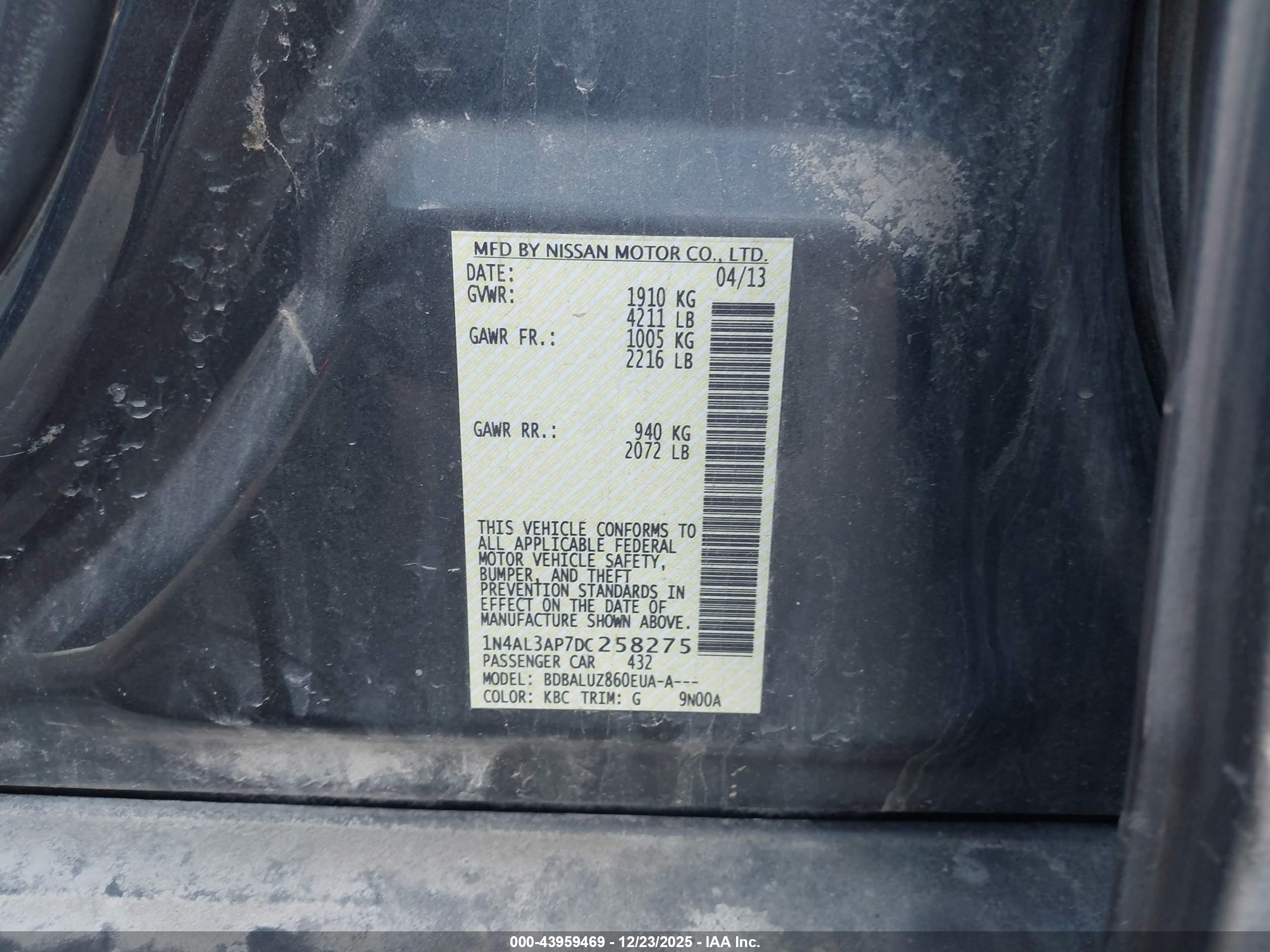 NISSAN ALTIMA image 9