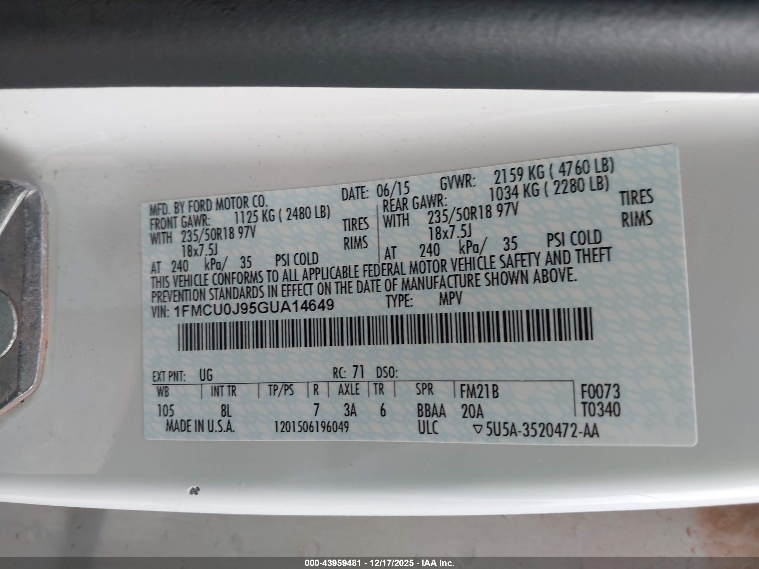 FORD ESCAPE image 9