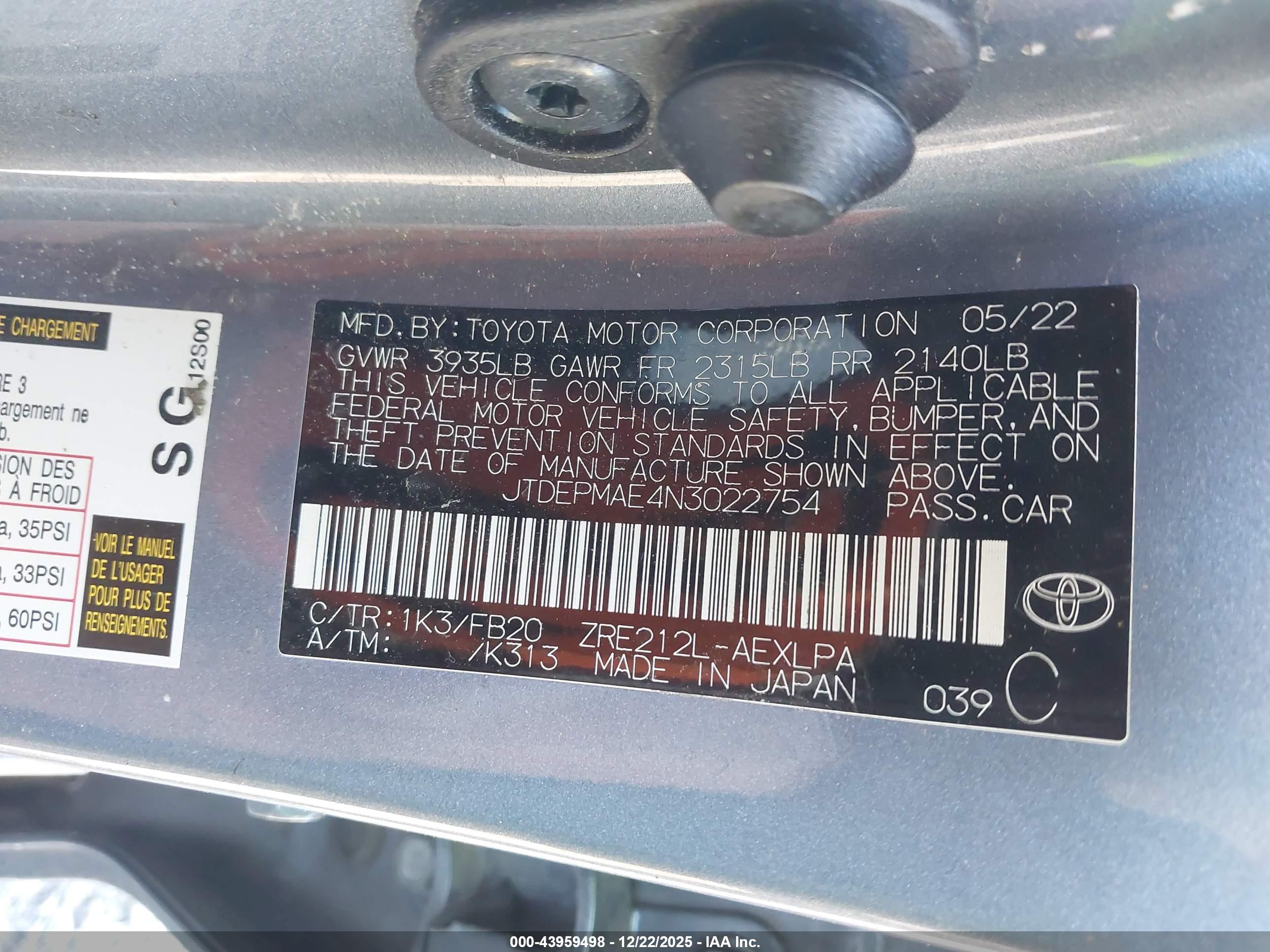 TOYOTA COROLLA image 9