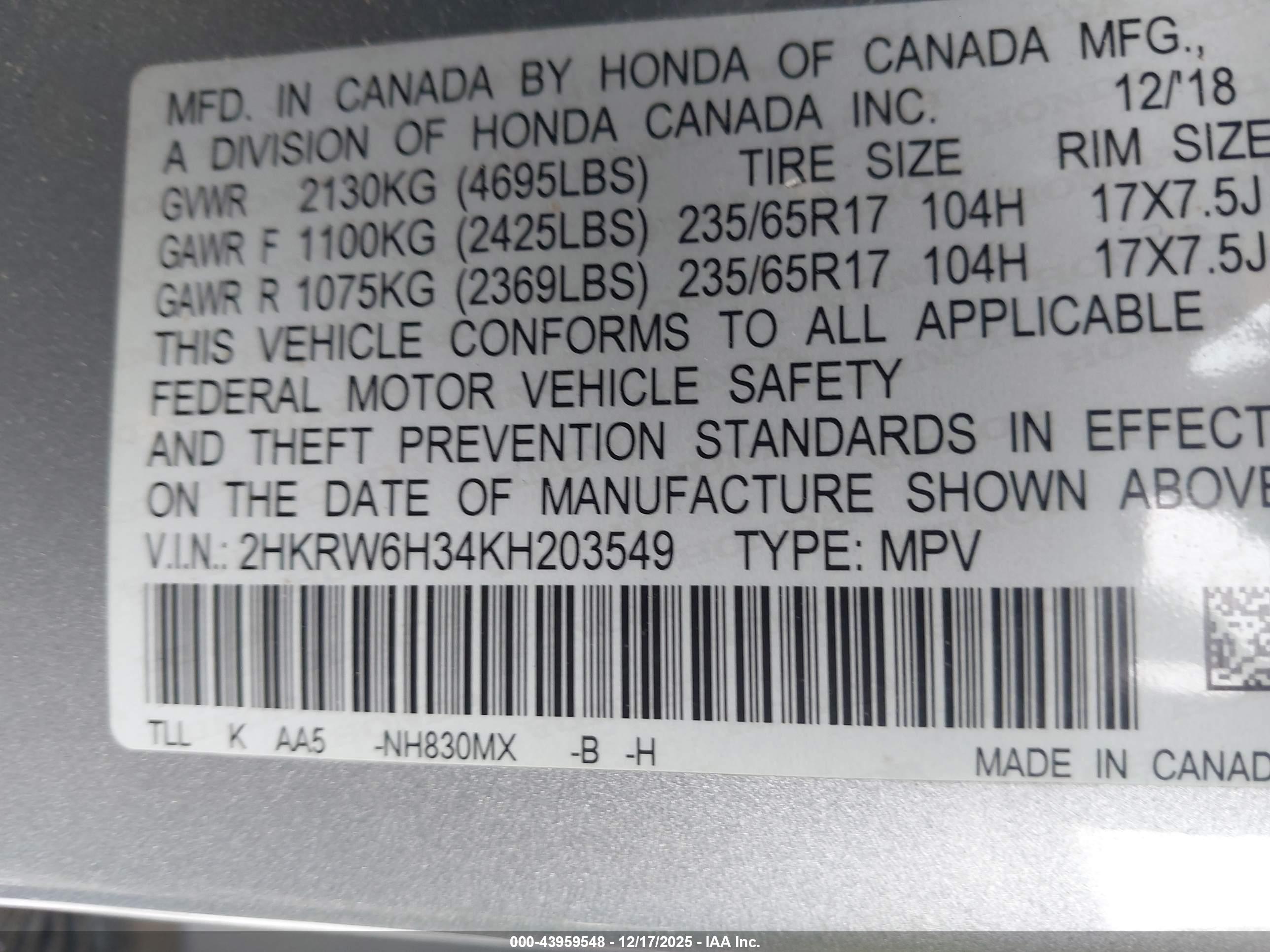 HONDA CR-V image 9