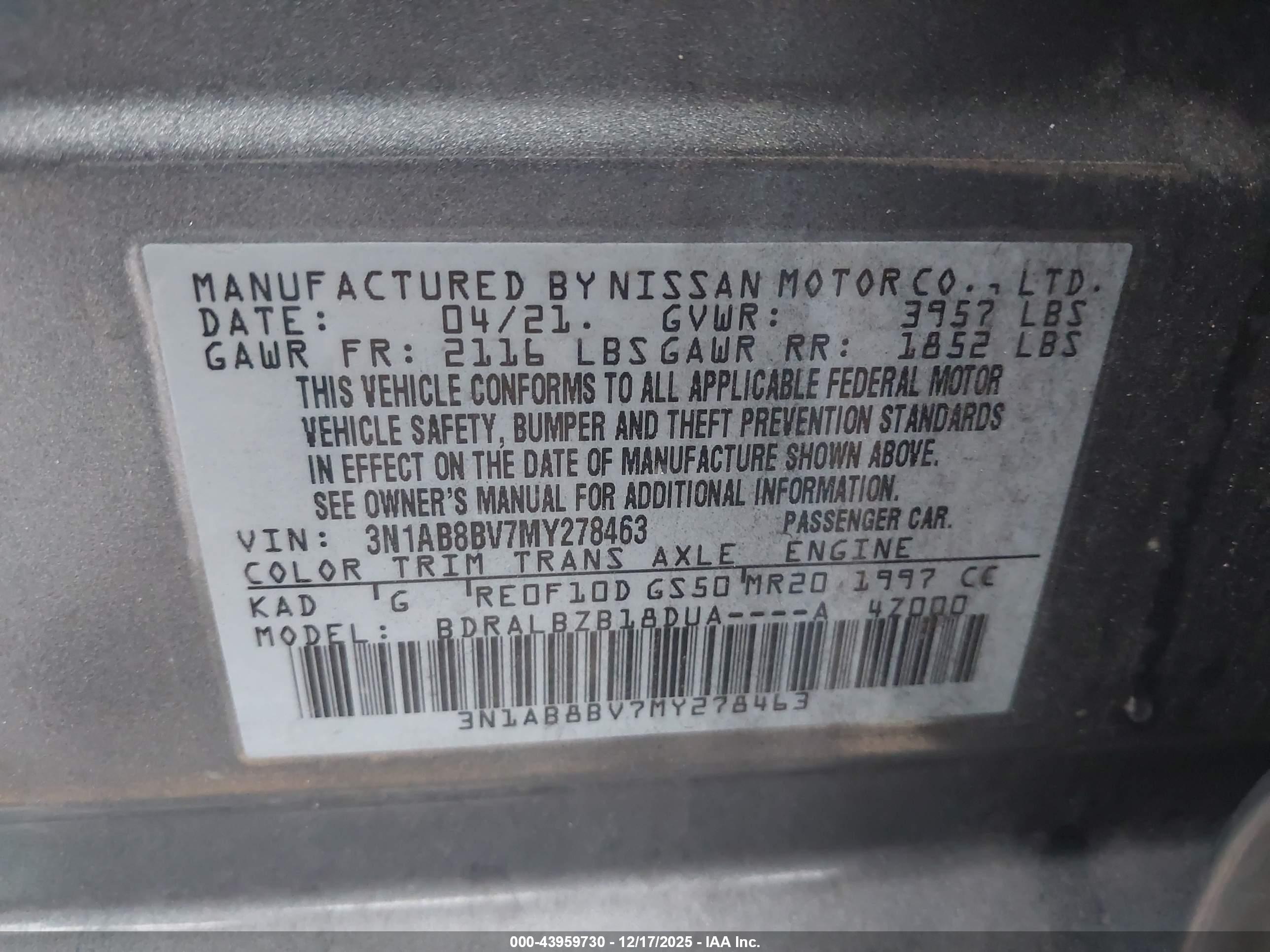 NISSAN SENTRA image 9