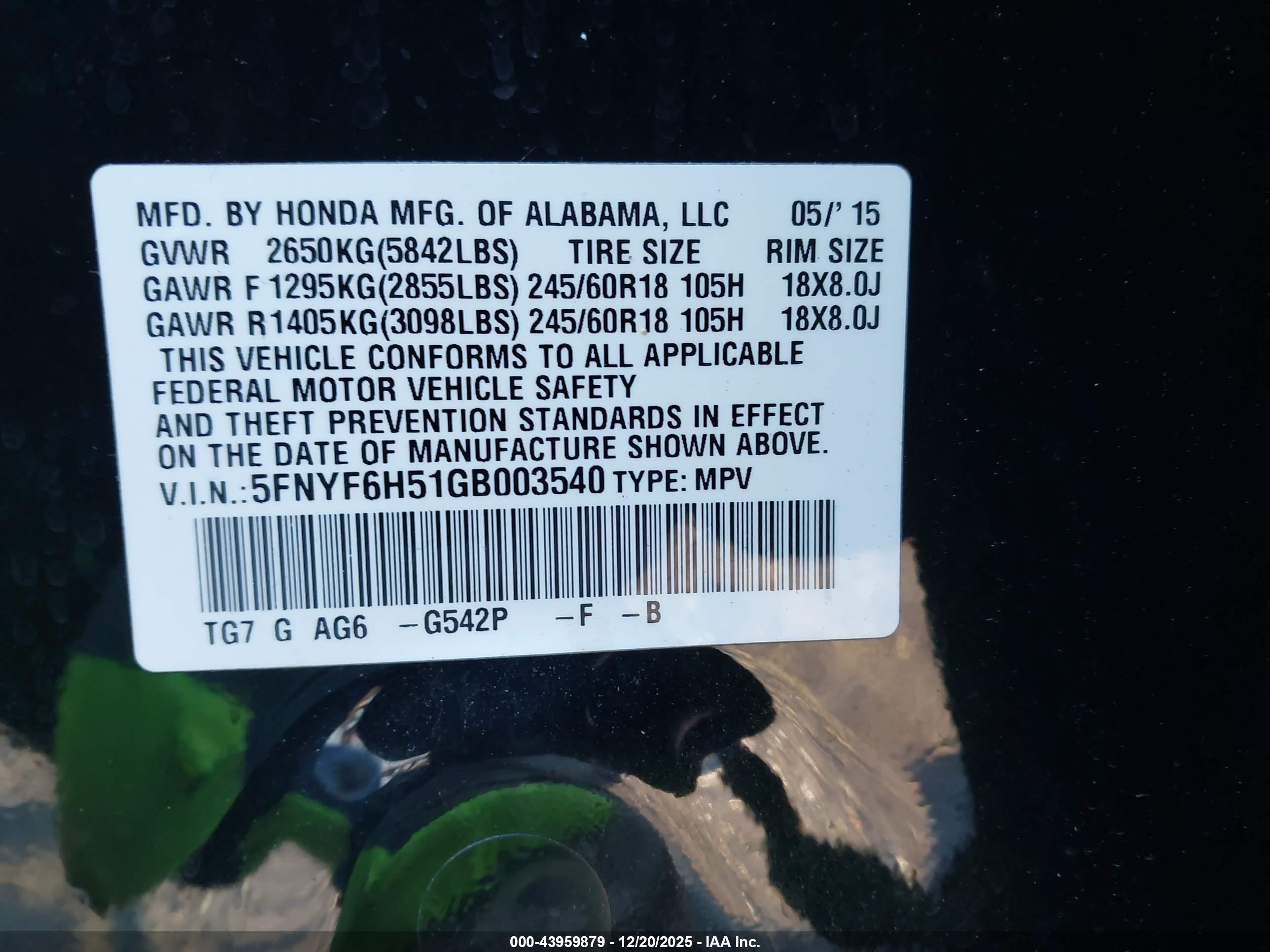 HONDA PILOT image 9