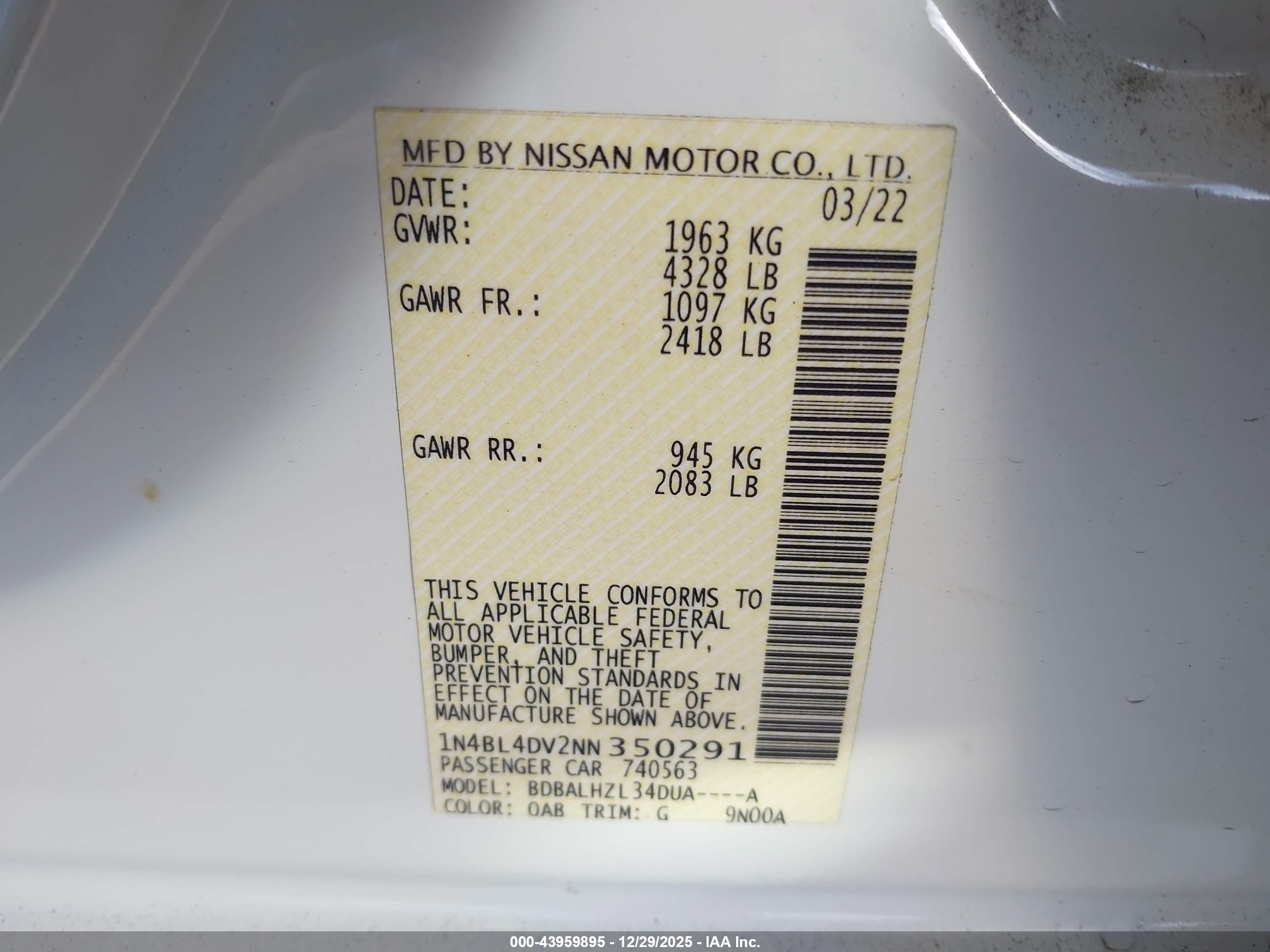 NISSAN ALTIMA image 9