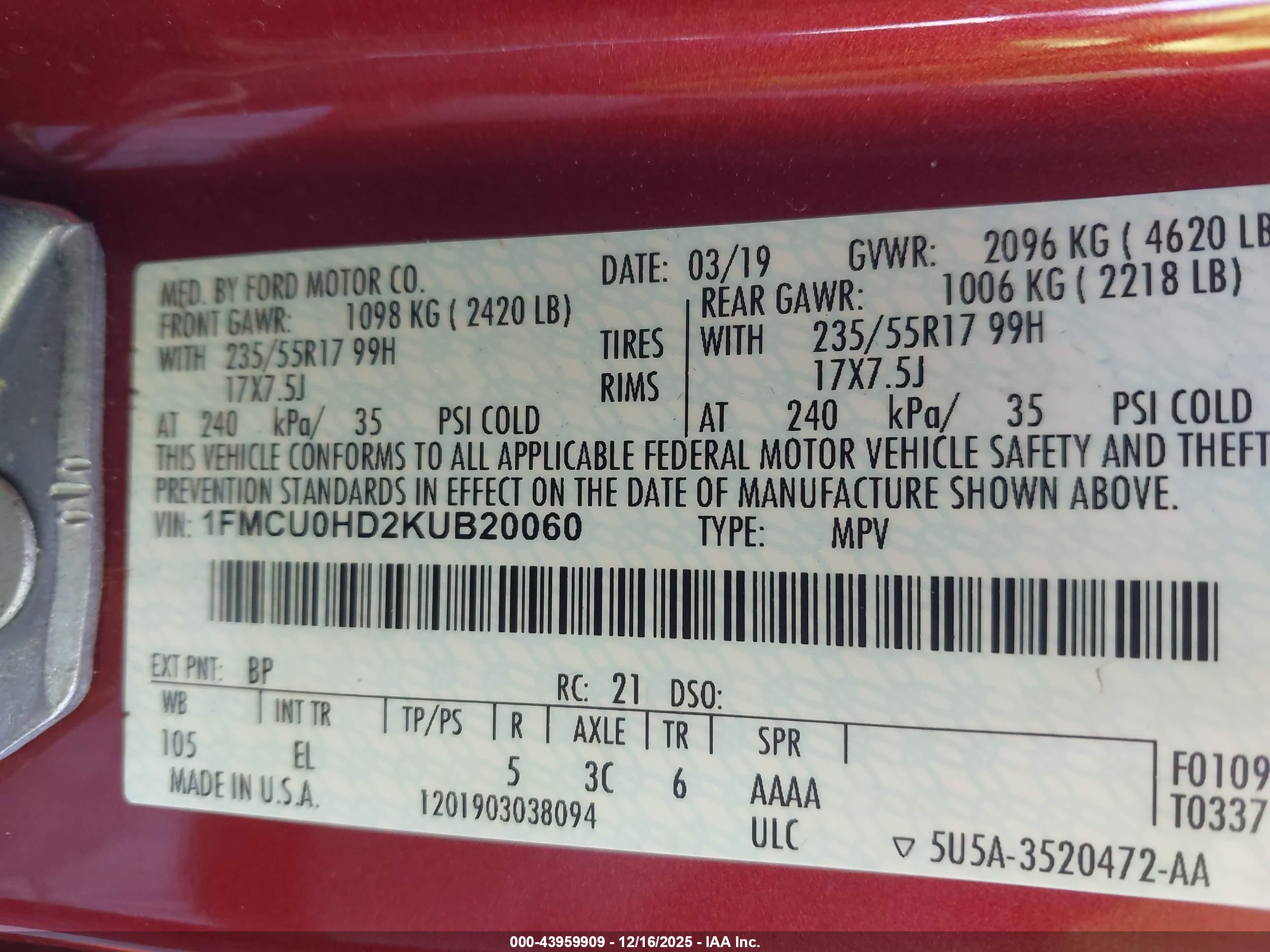 FORD ESCAPE image 9