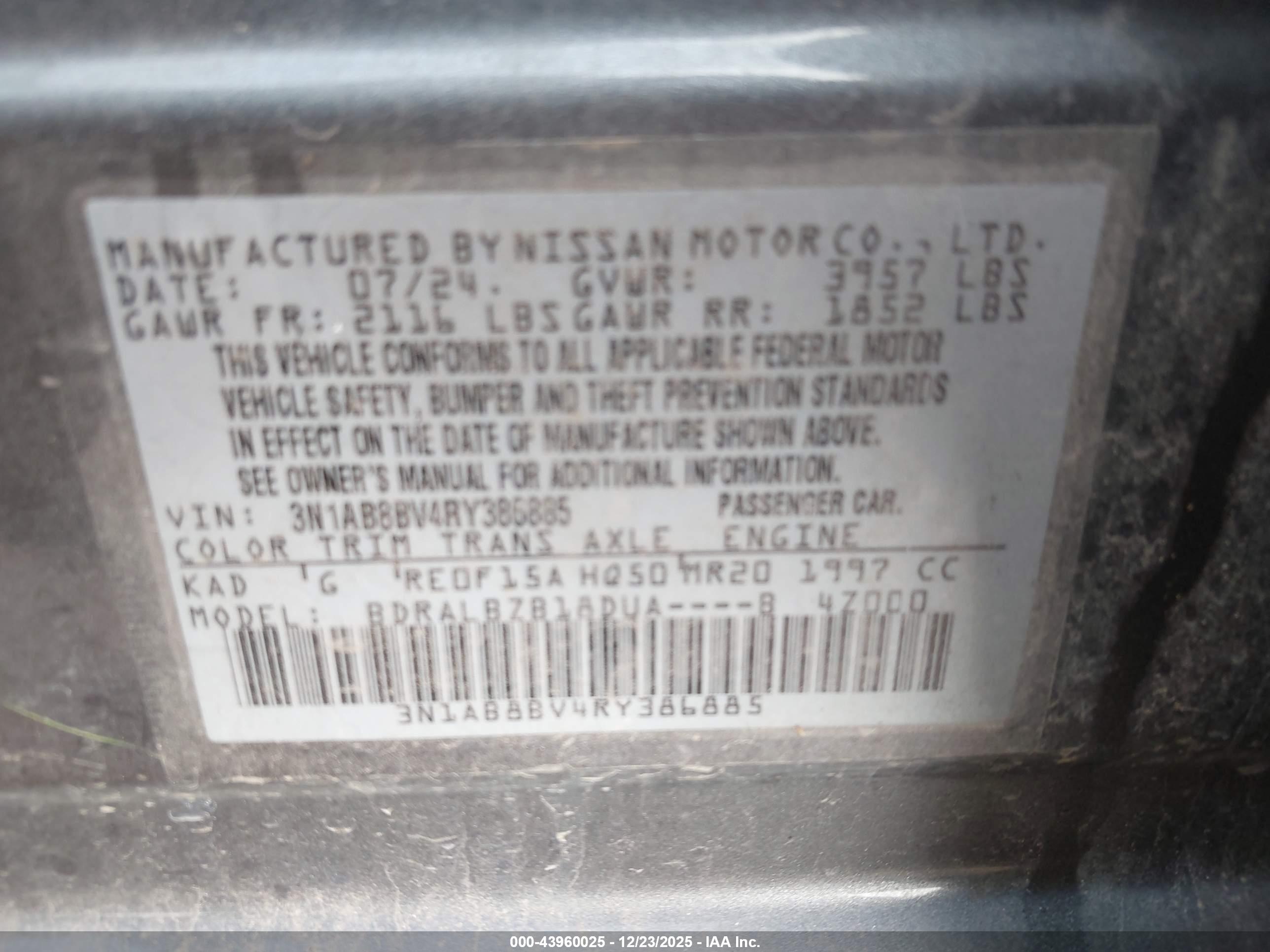 NISSAN SENTRA image 9