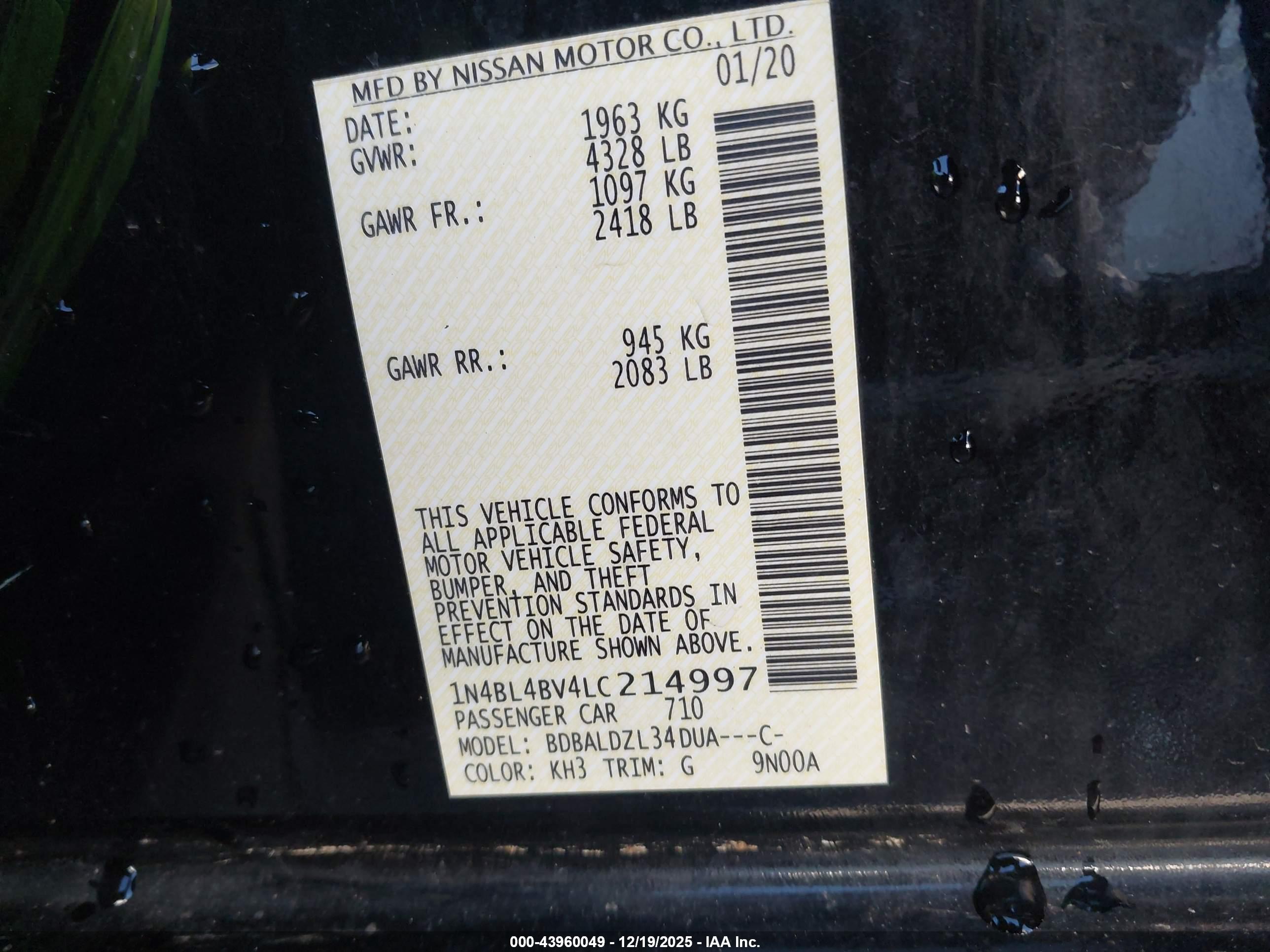 NISSAN ALTIMA image 9