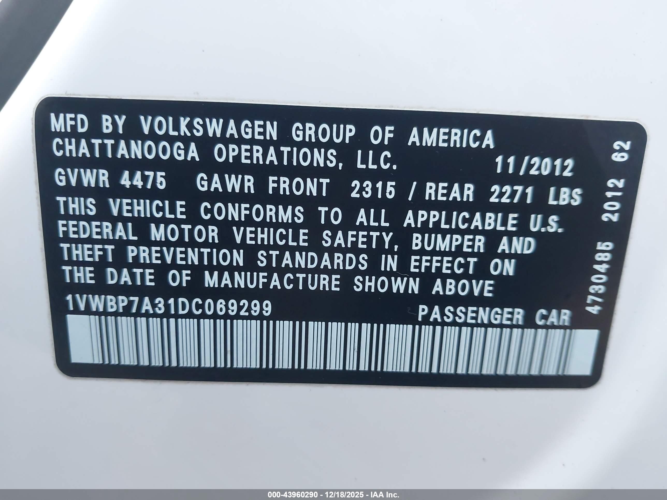 VOLKSWAGEN PASSAT image 9