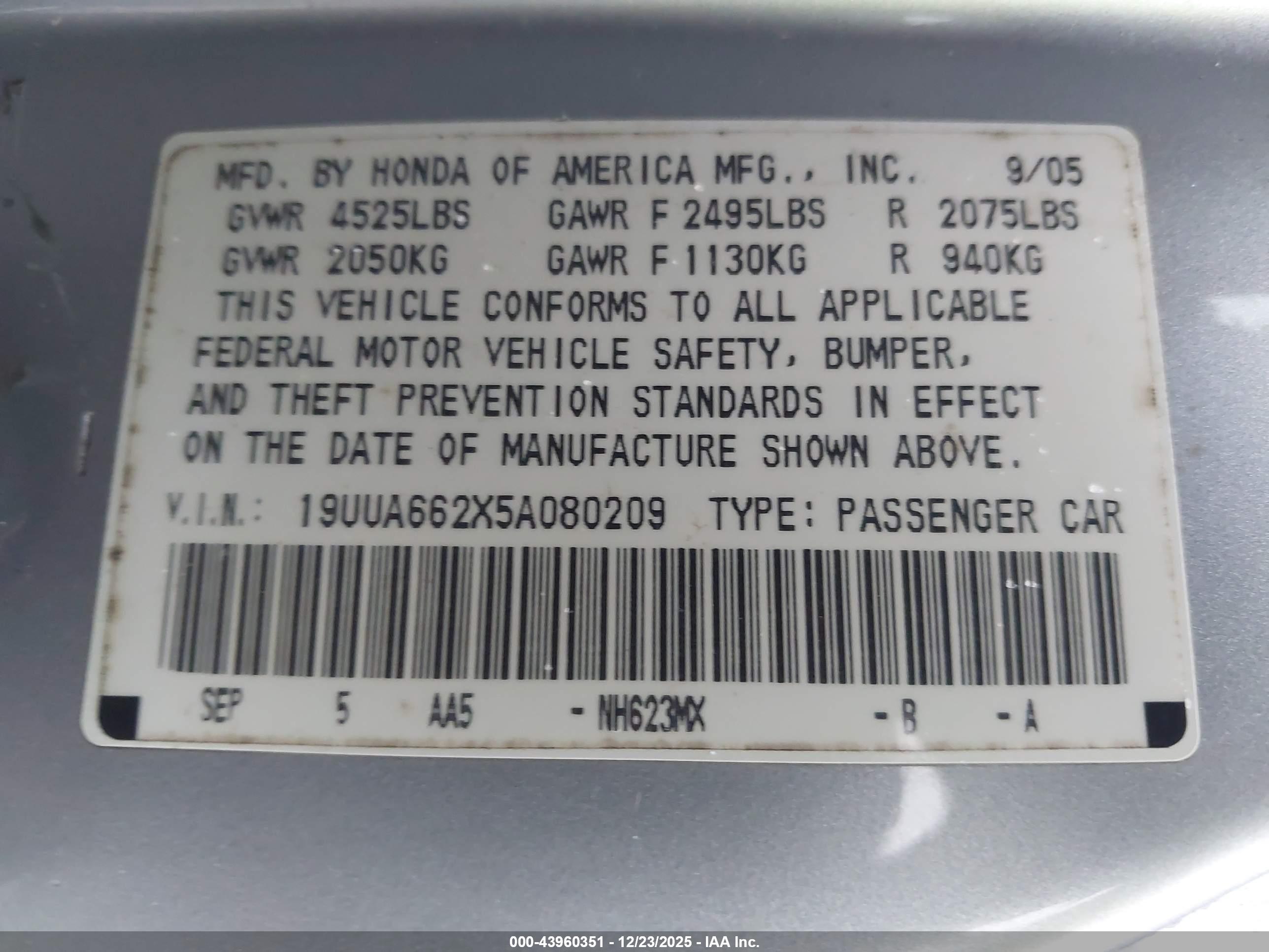 ACURA TL image 9