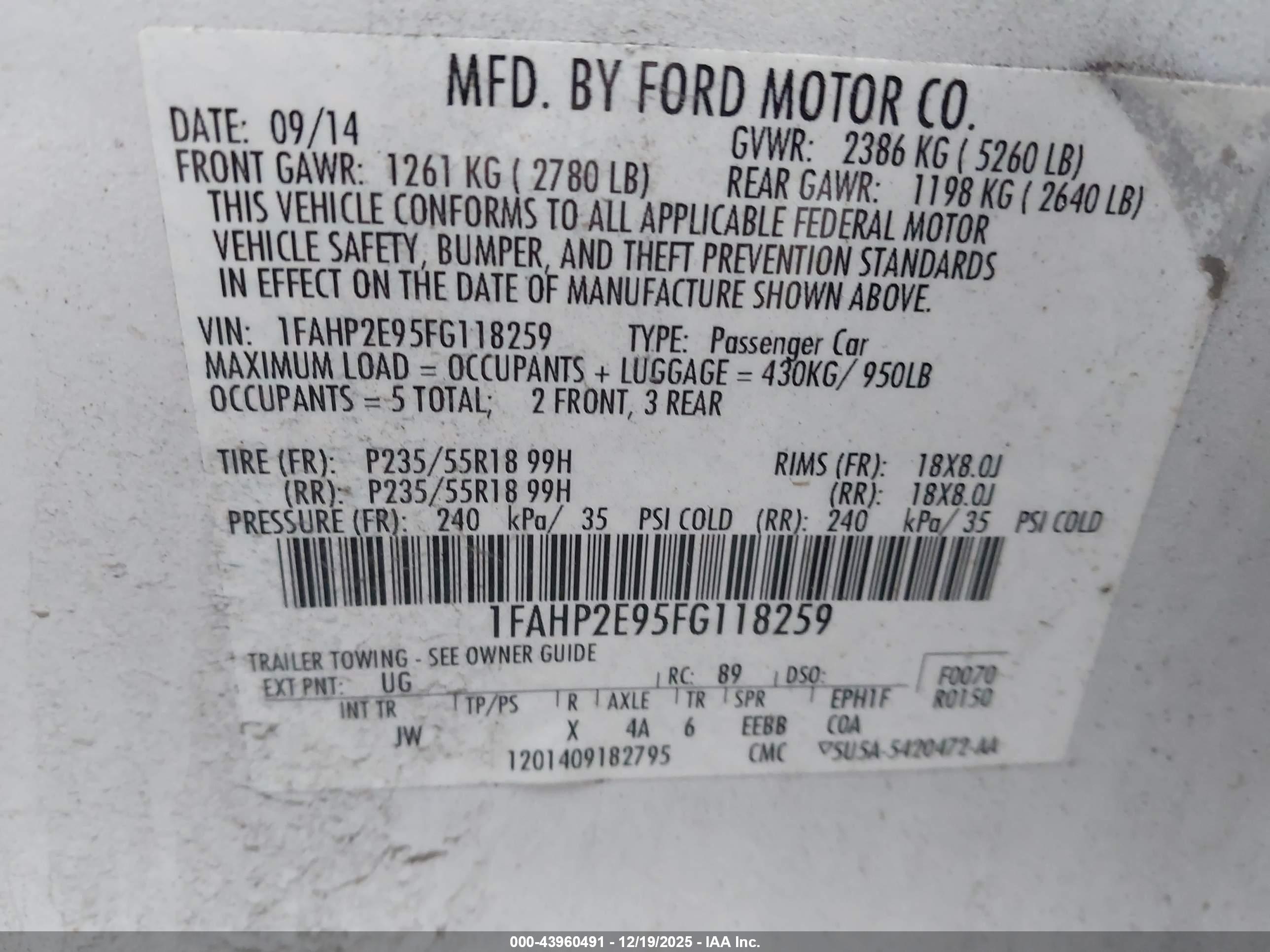 FORD TAURUS image 9