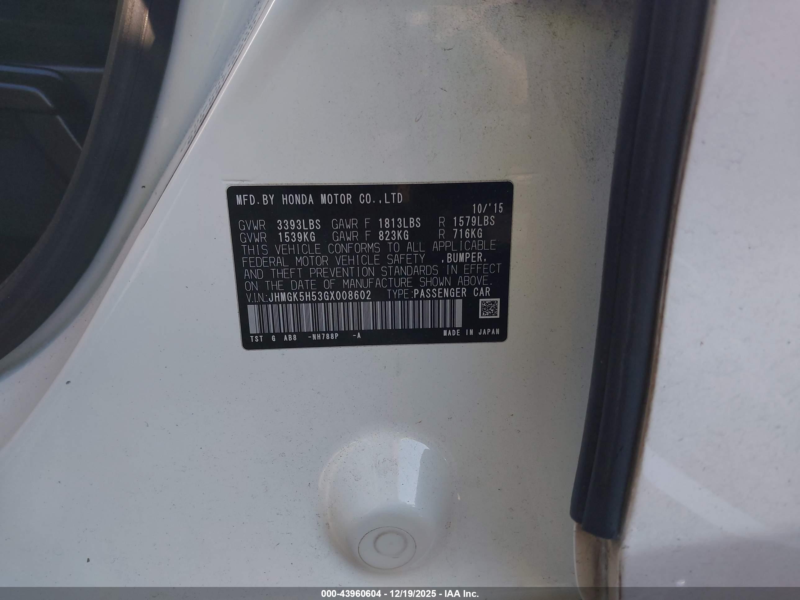 HONDA FIT image 9