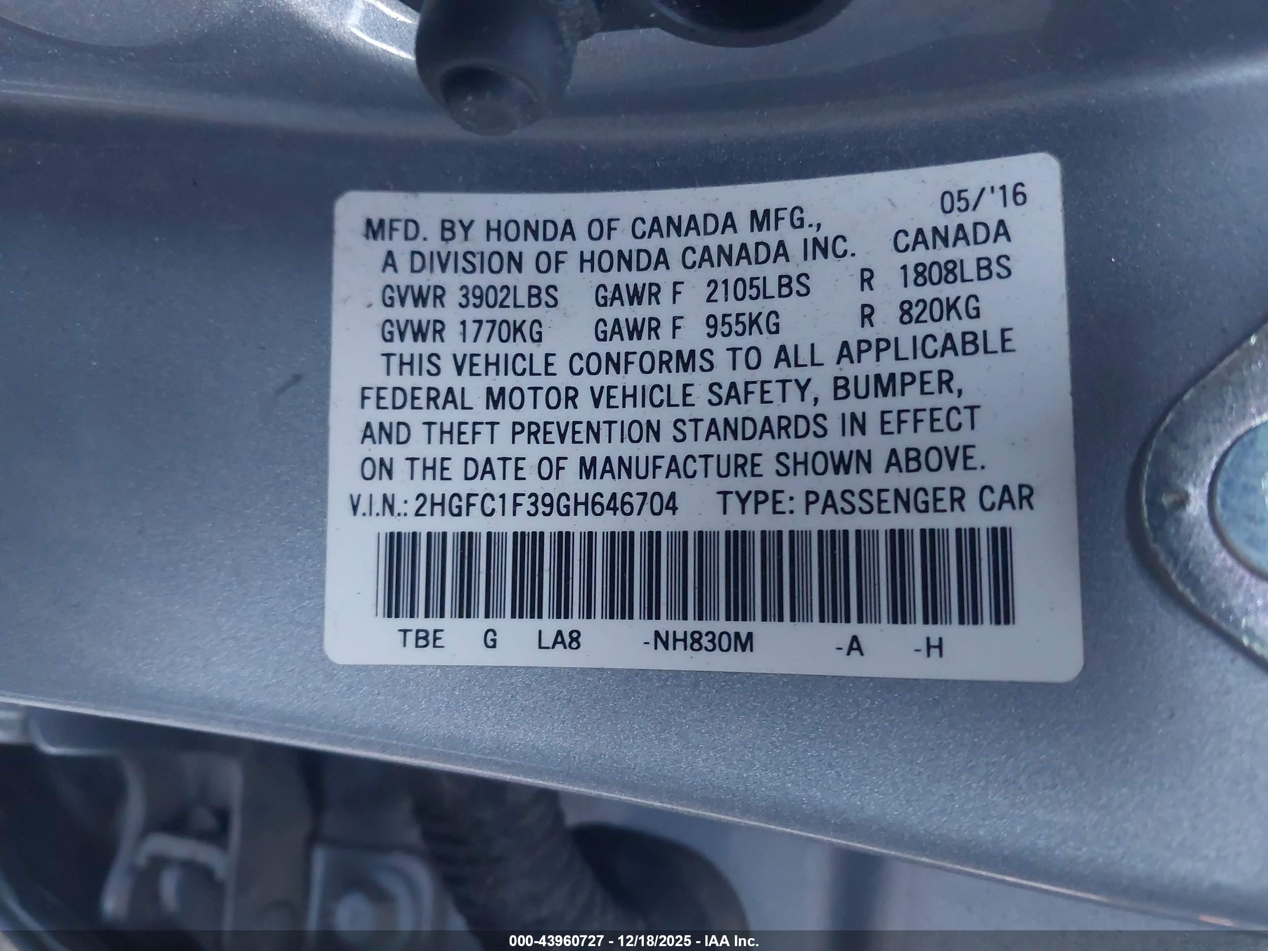 HONDA CIVIC image 9