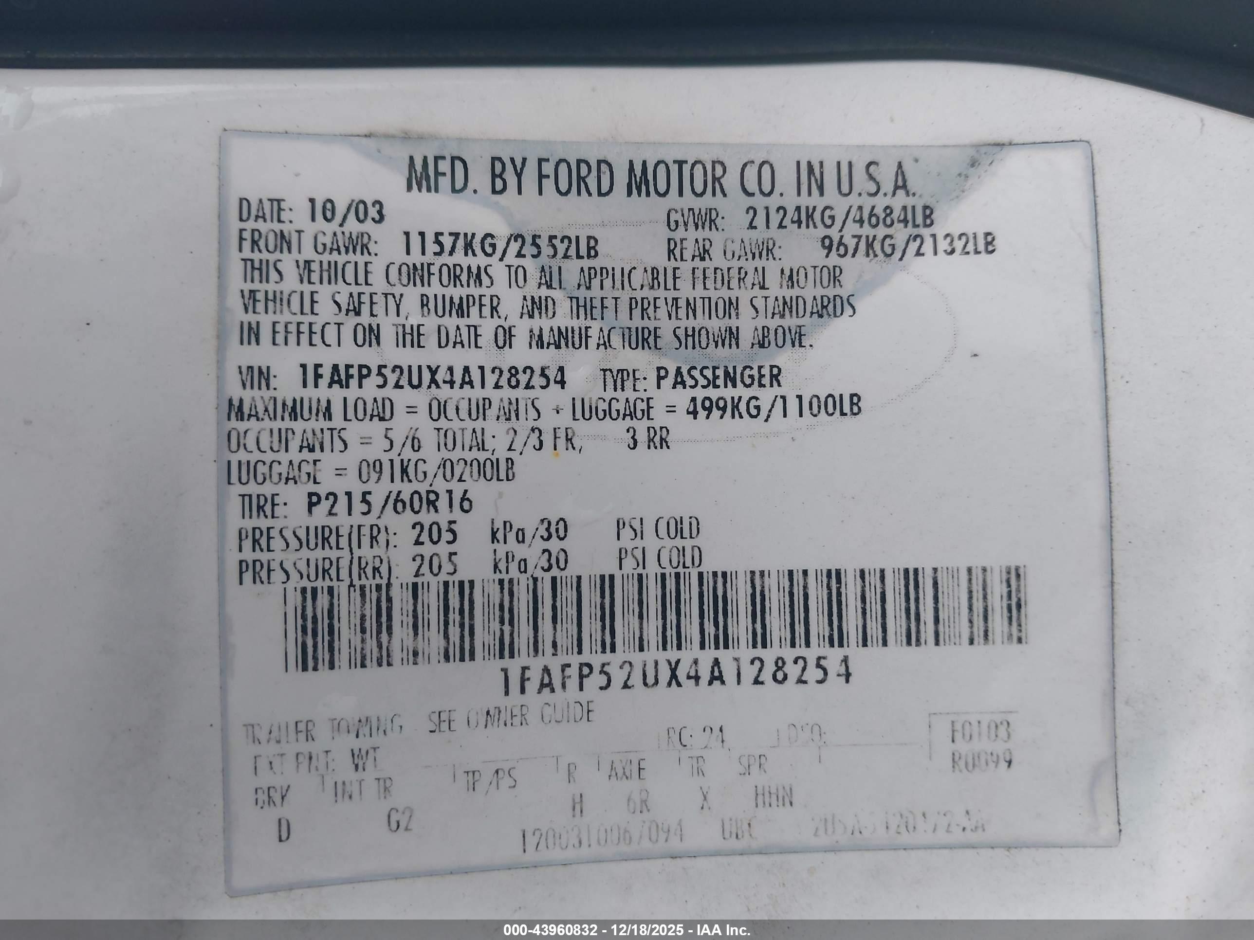FORD TAURUS image 9