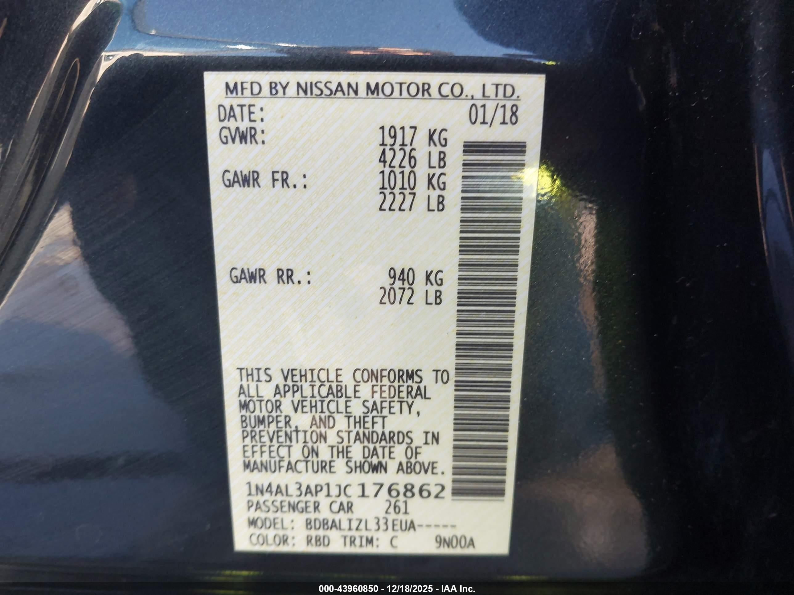 NISSAN ALTIMA image 9