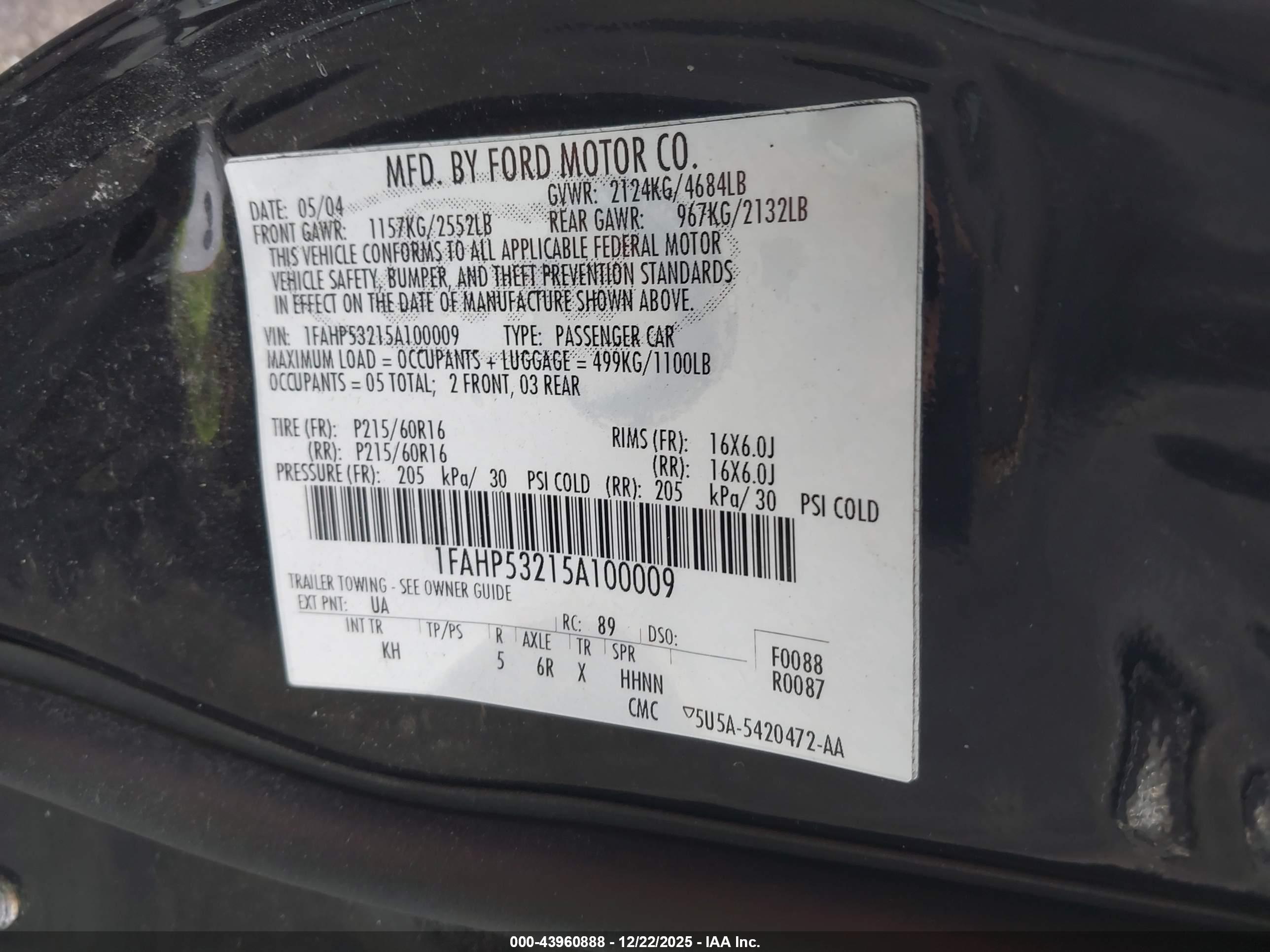 FORD TAURUS image 9