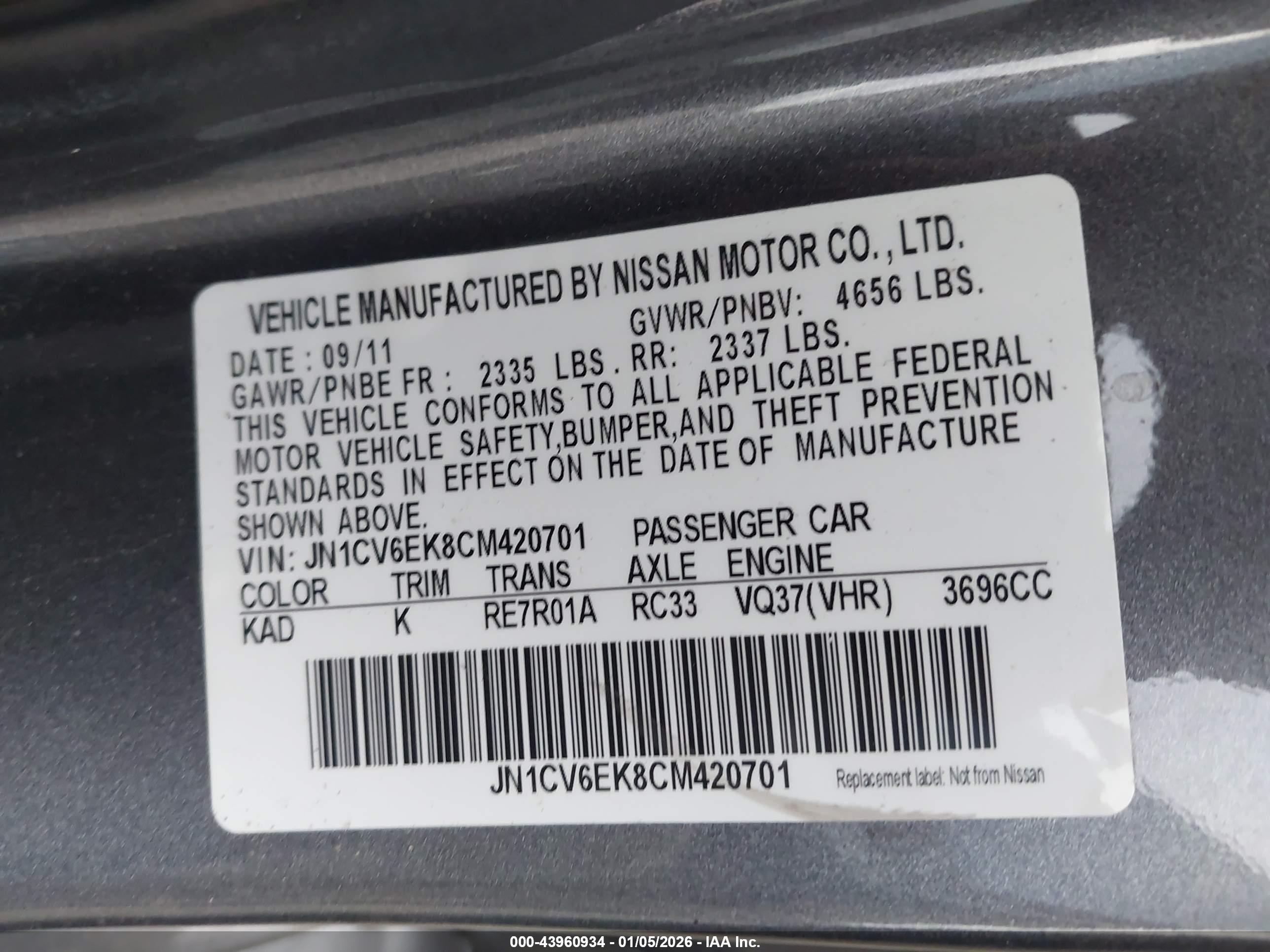 INFINITI G37 image 9