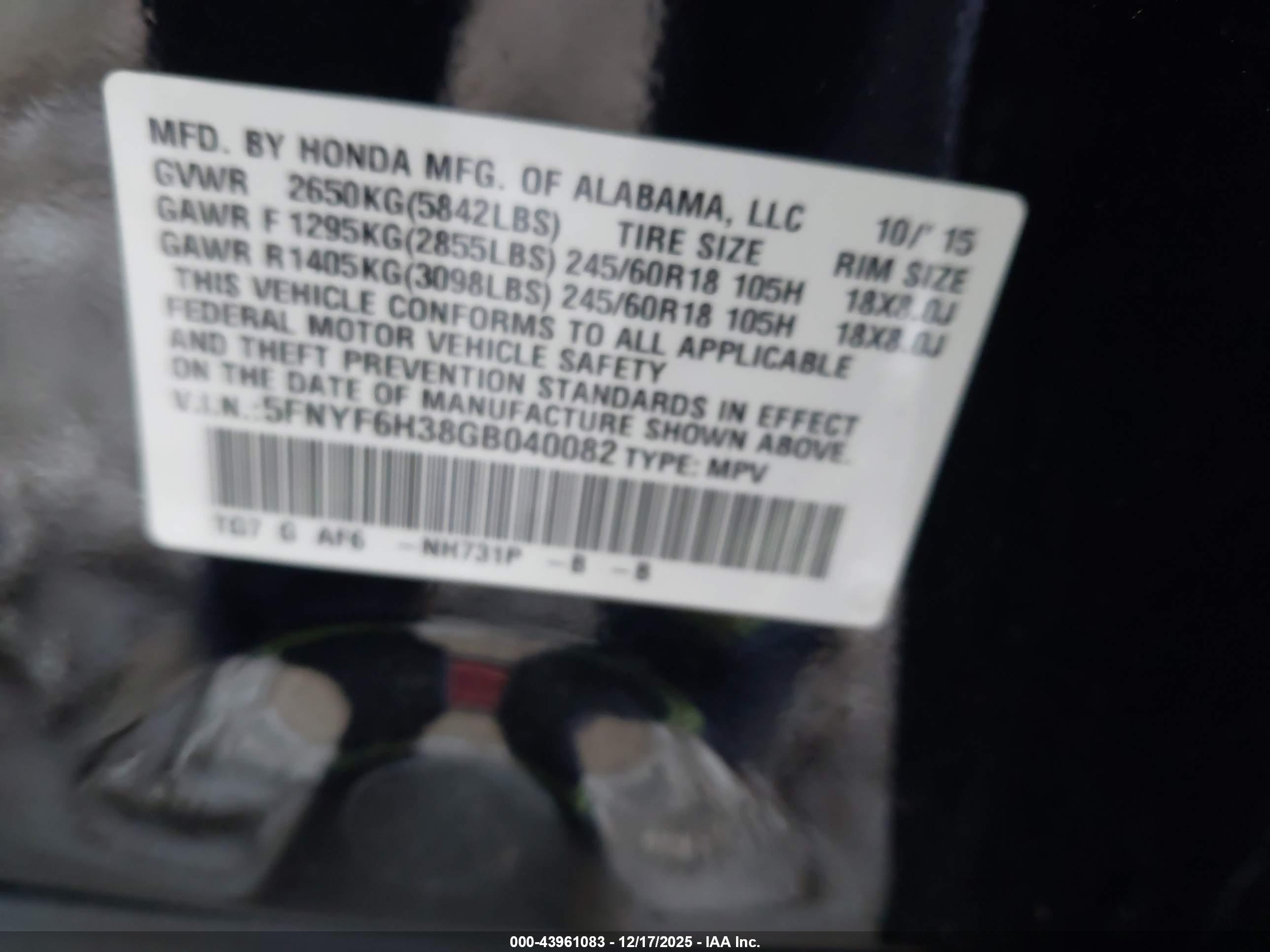 HONDA PILOT image 9
