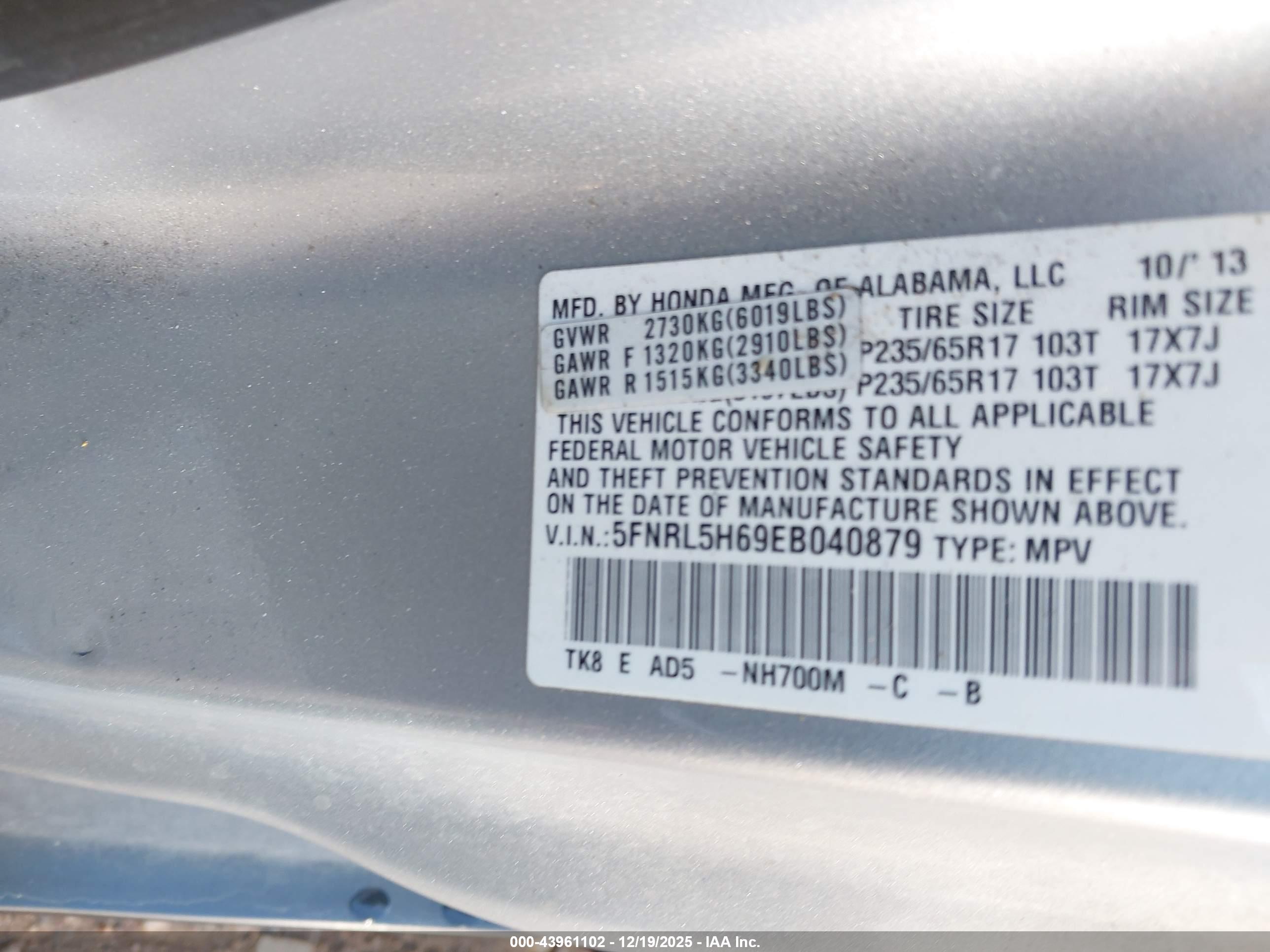 HONDA ODYSSEY image 9