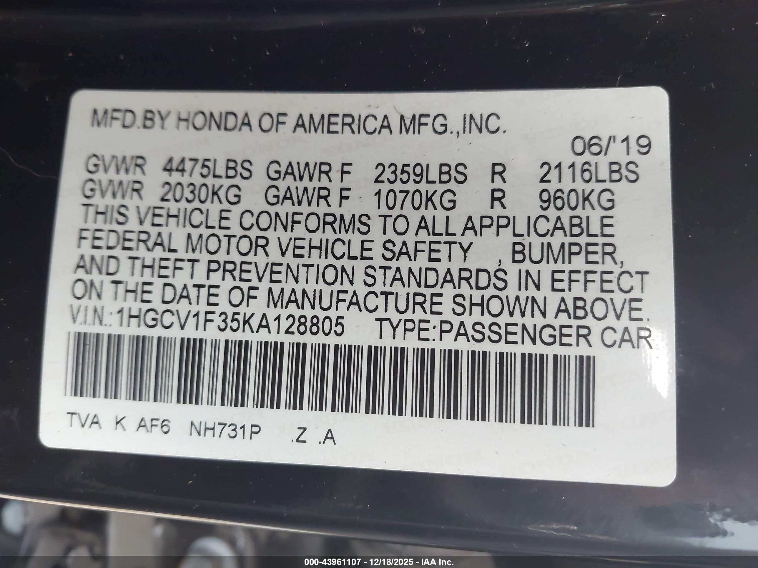 HONDA ACCORD image 9