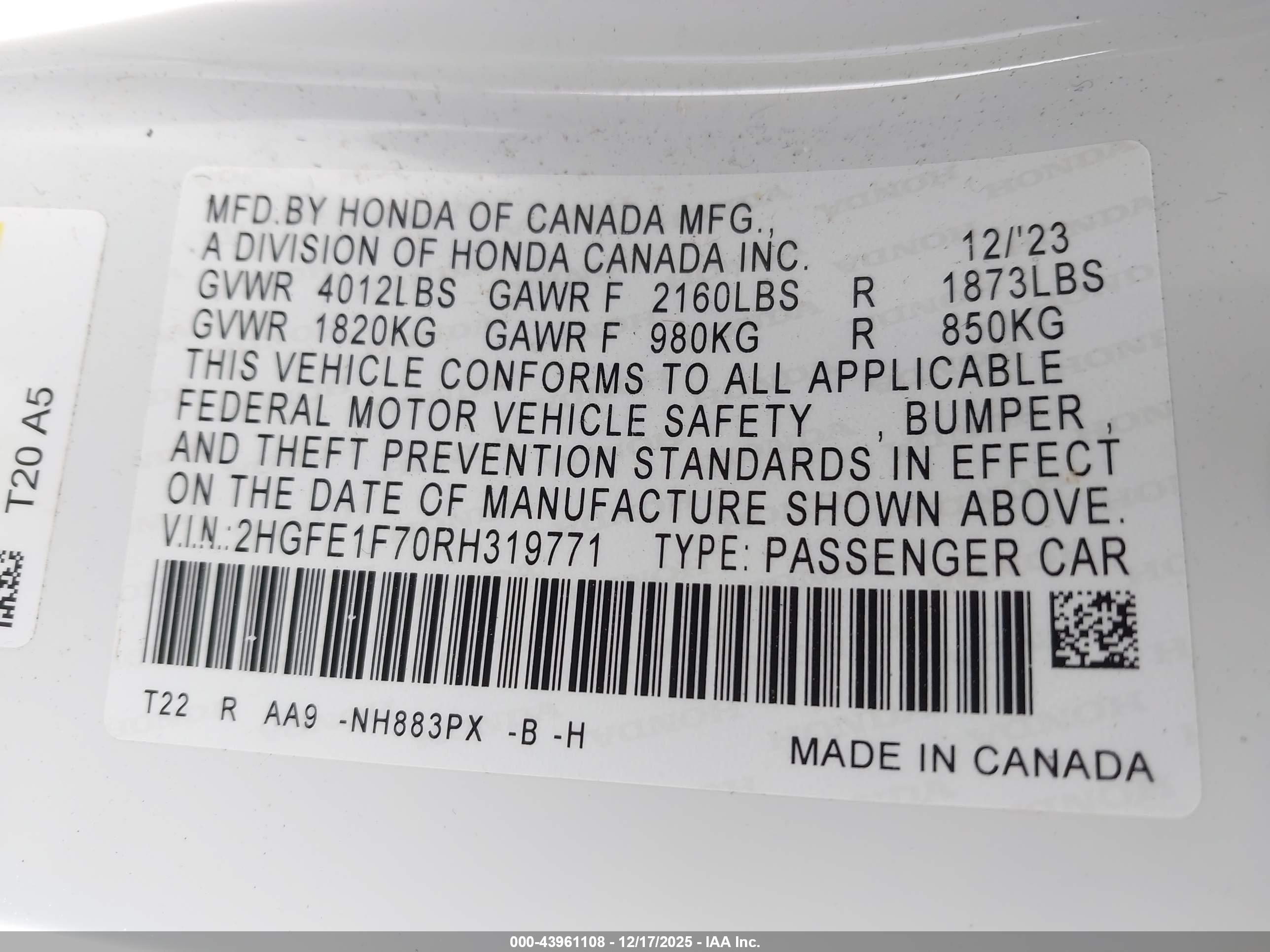 HONDA CIVIC image 9