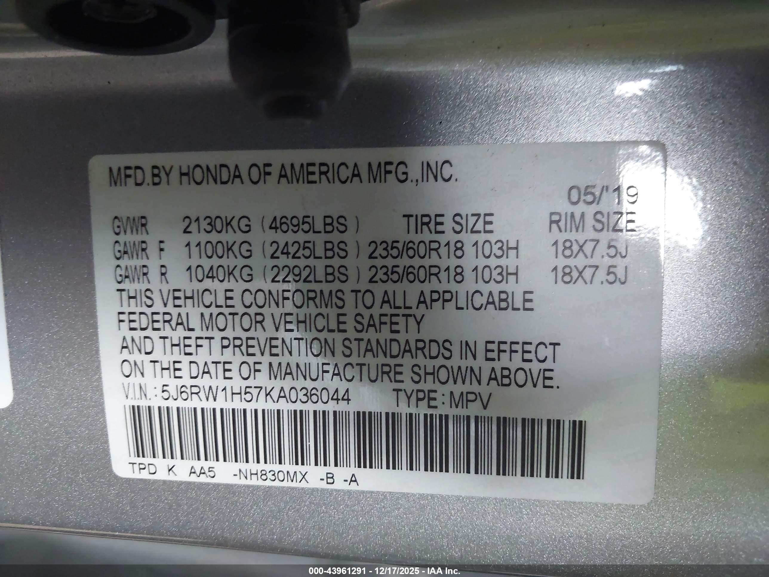 HONDA CR-V image 9