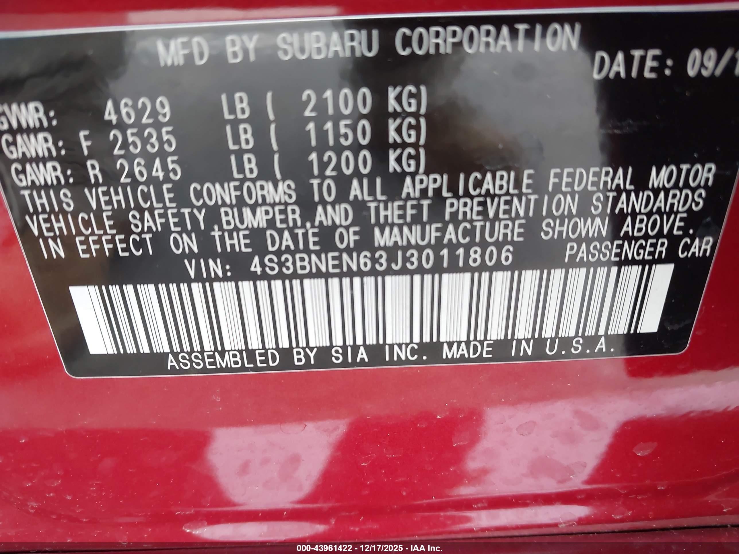 SUBARU LEGACY image 9