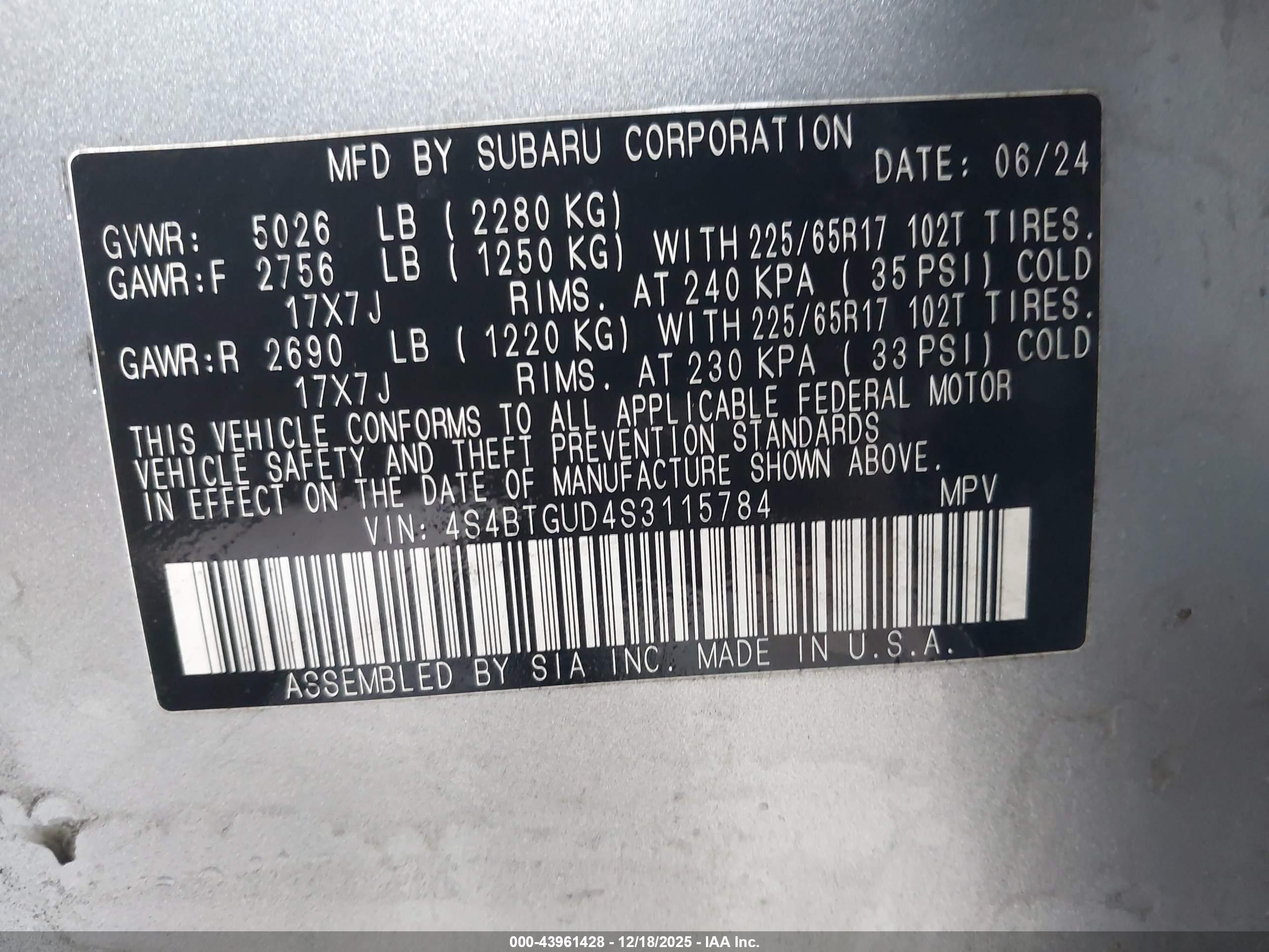 SUBARU OUTBACK image 9